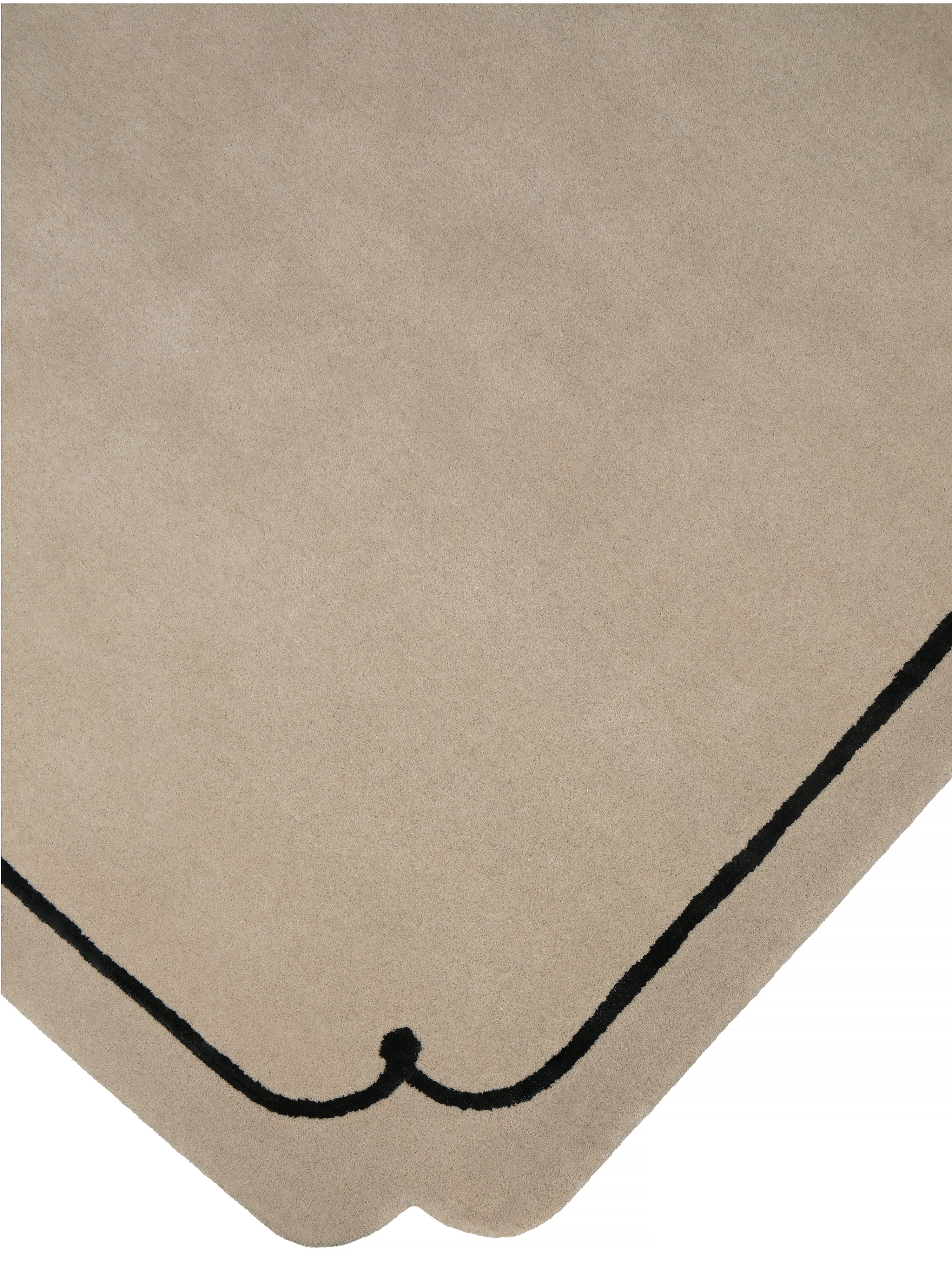 COOKIE beige rug with black