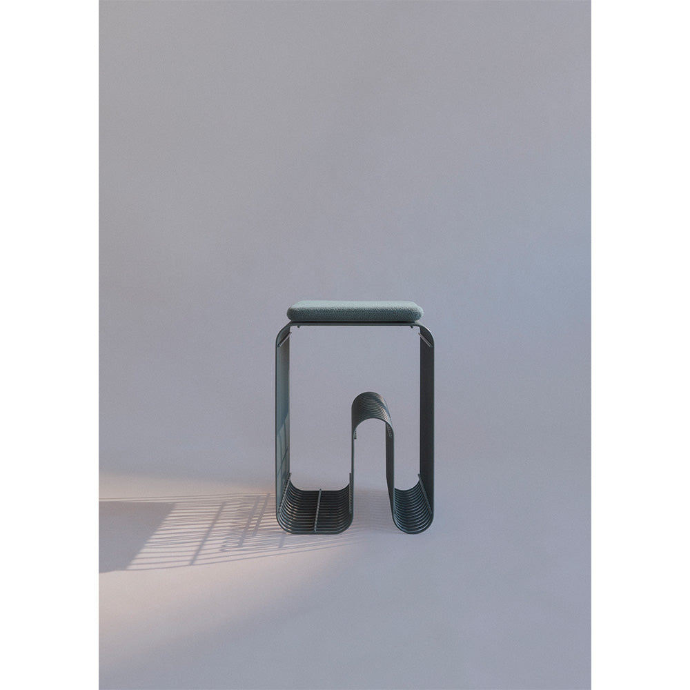 Stolik CURVA niebieski – styl minimalistyczny