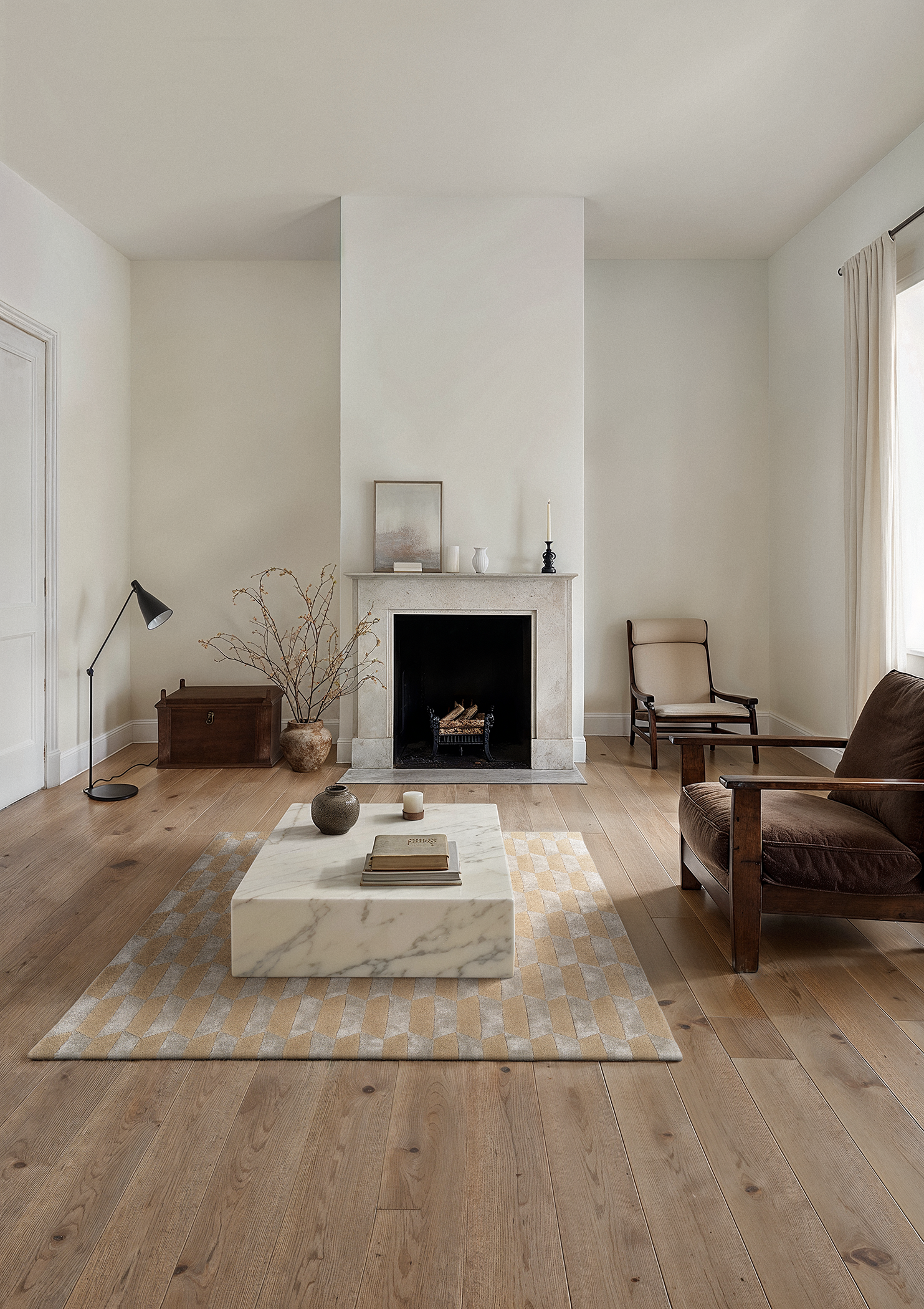 NOBLE gray rug with beige