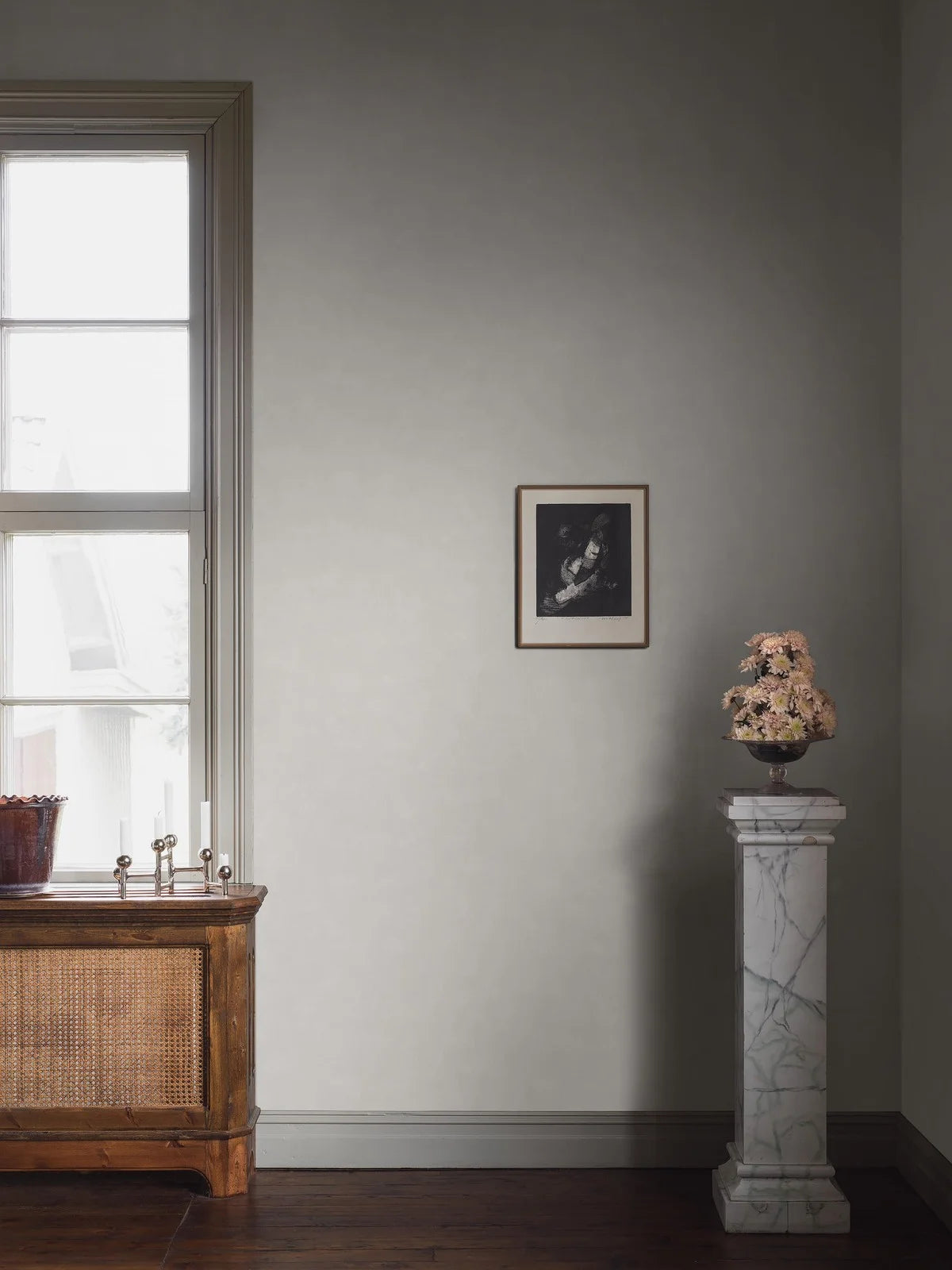 Behang dat canvas imiteert SHADES - ALABASTER vuil wit