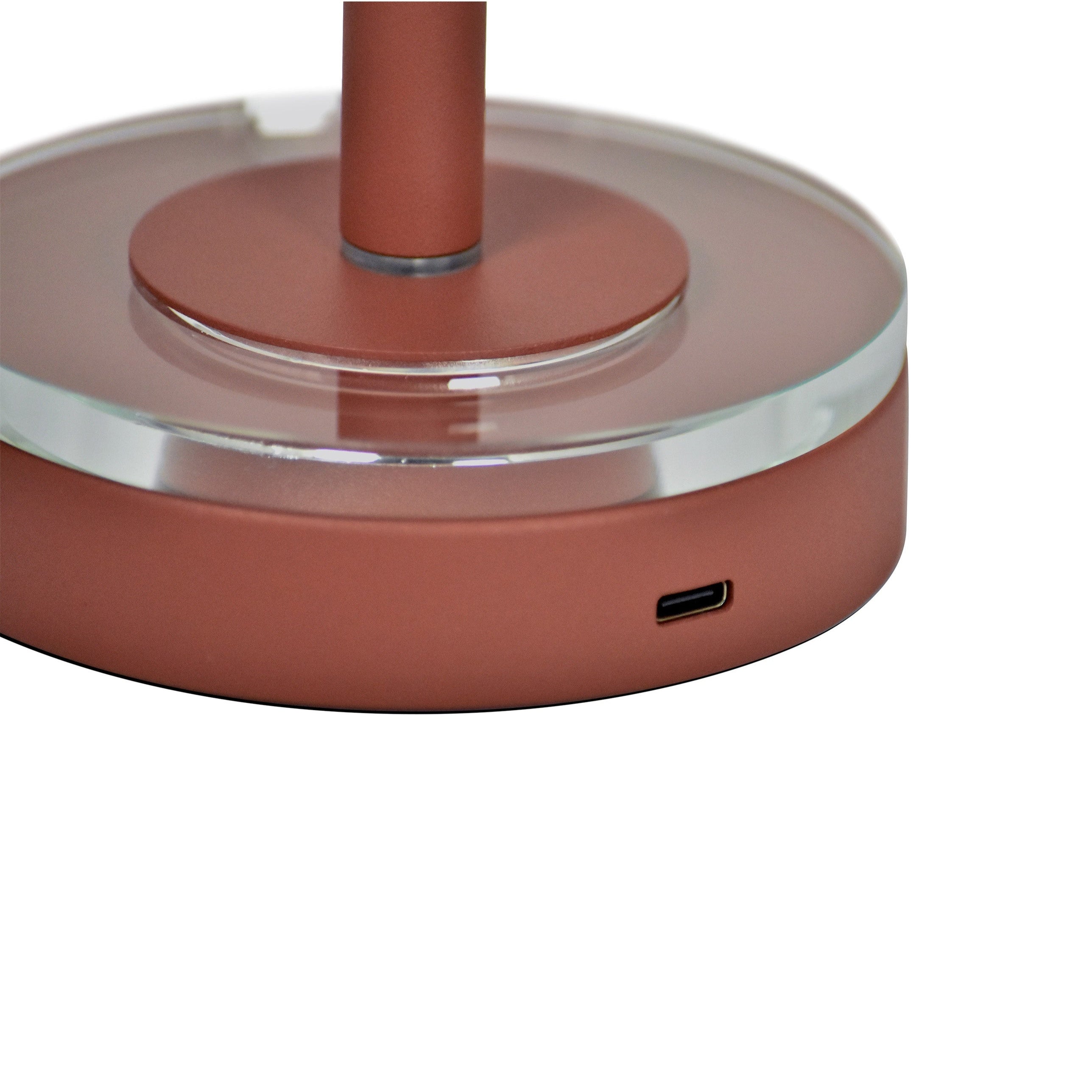 Draagbare lamp LUCEO baksteenrood