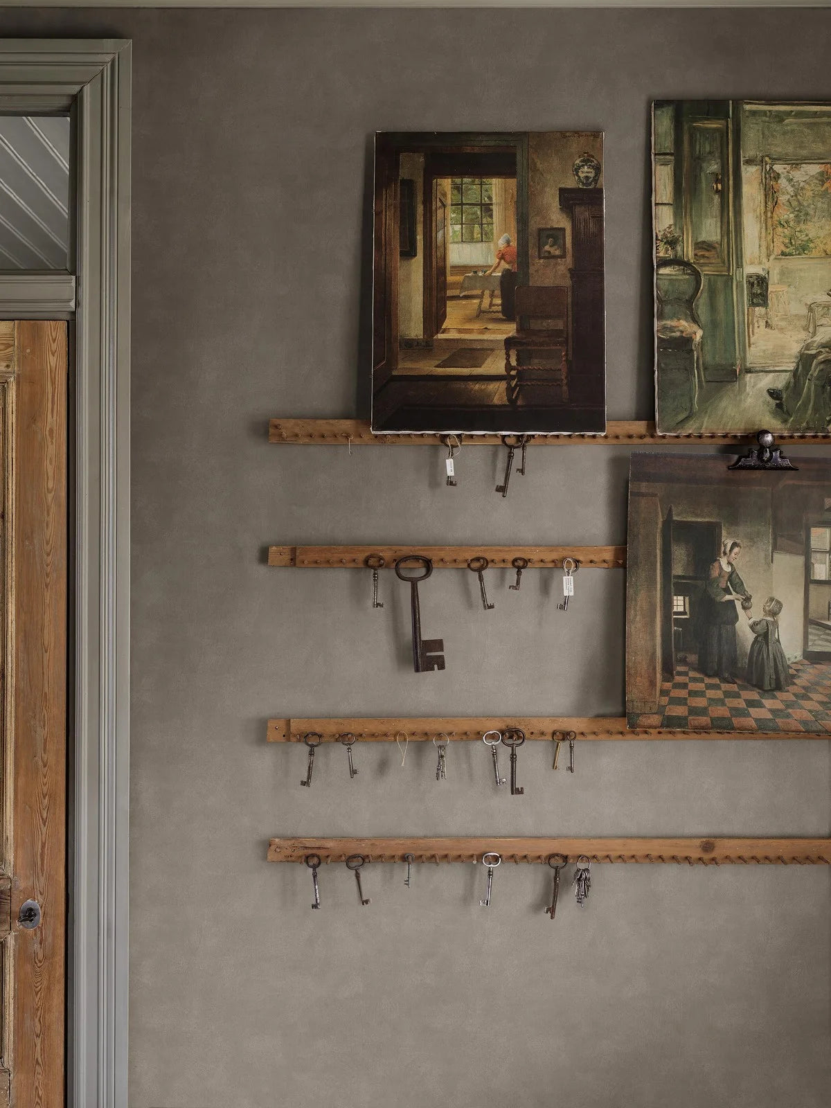 Schilderachtige behang SHADES - FLINT bruin-grijs