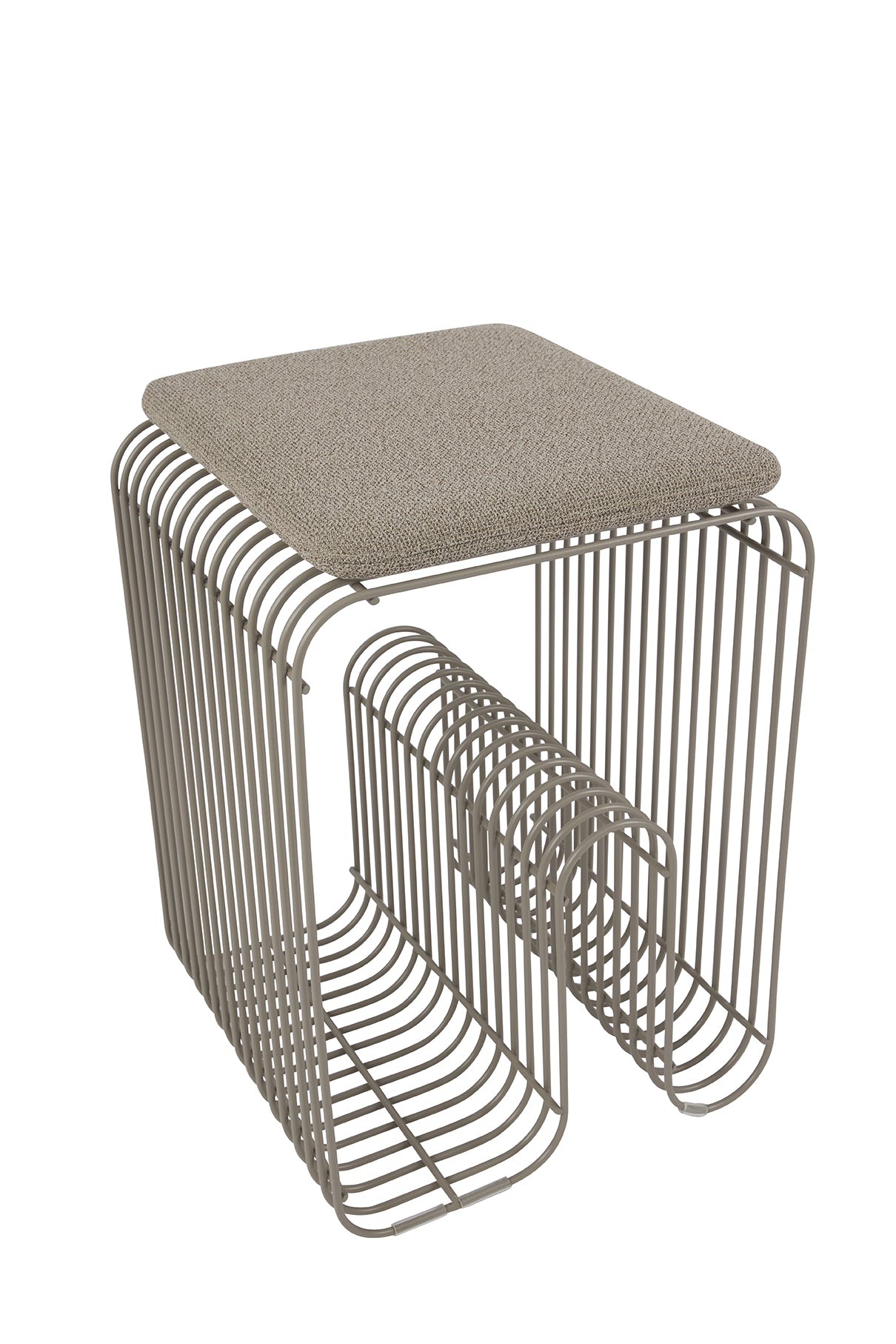 CURVA taupe bouclé seat cushion