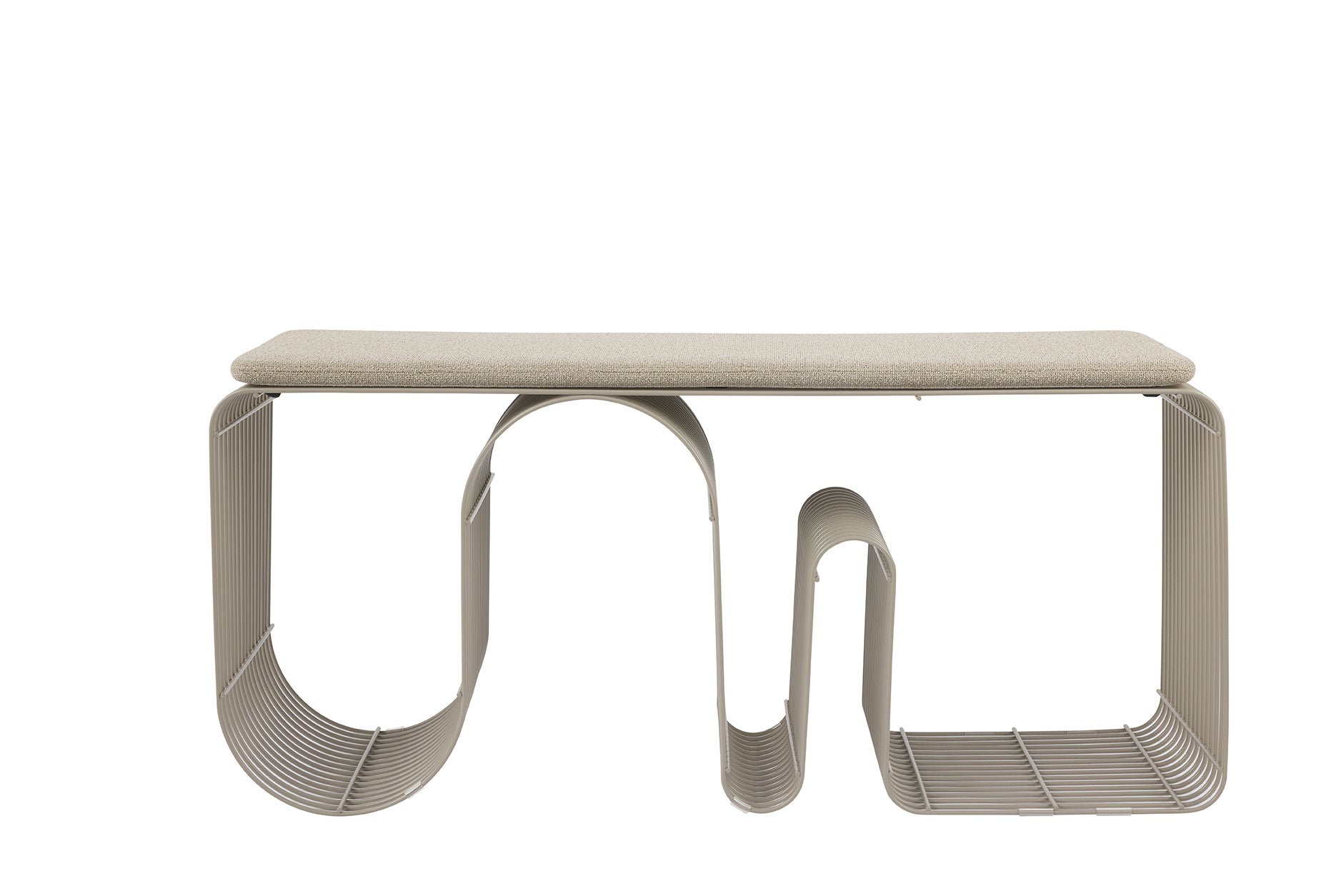 CURVA taupe bouclé seat cushion