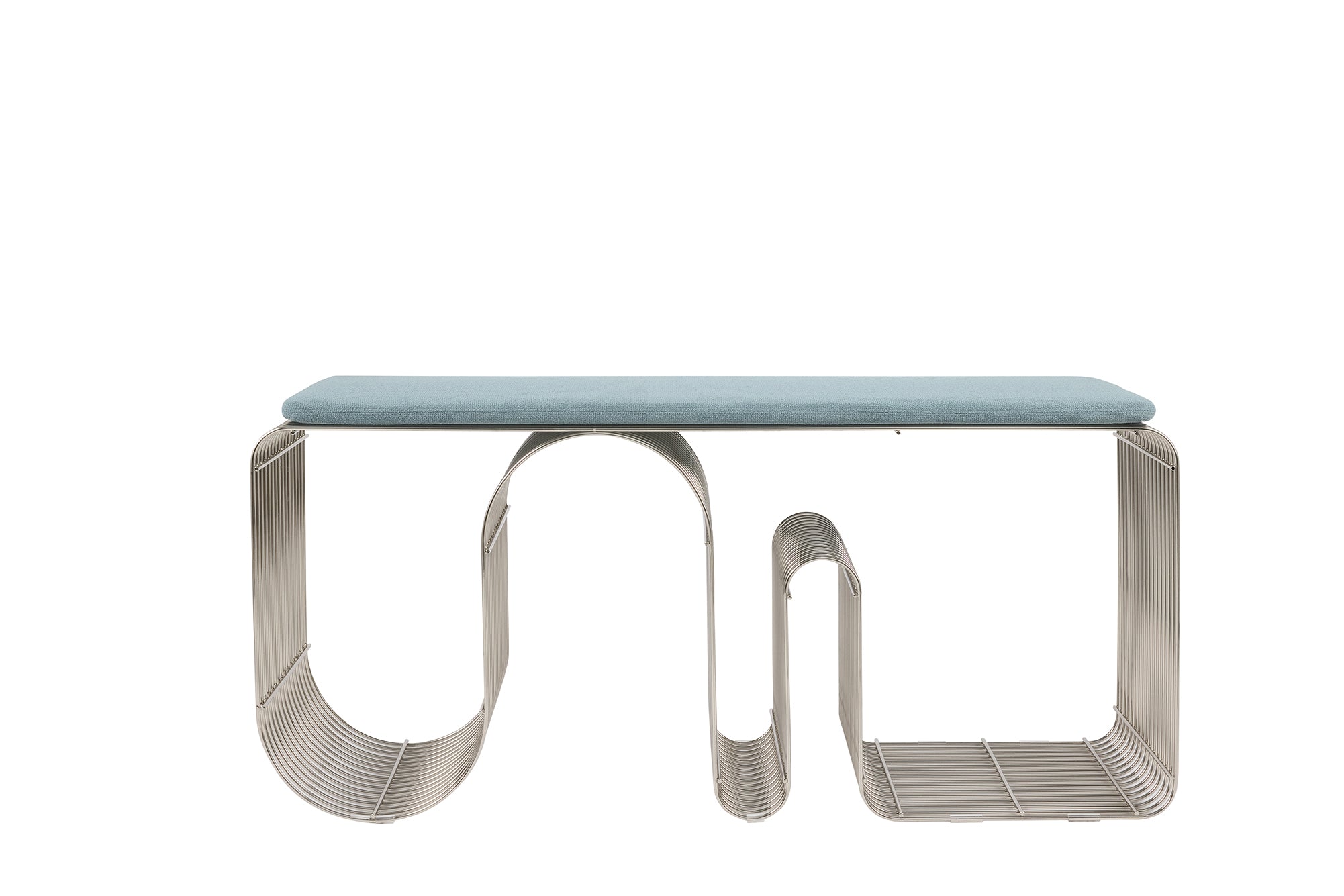 CURVA Blue Boucle Seat Cushion