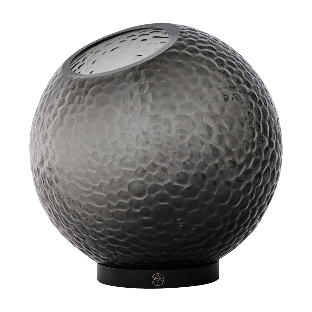 GLOBE BUBBLES Vase black glass