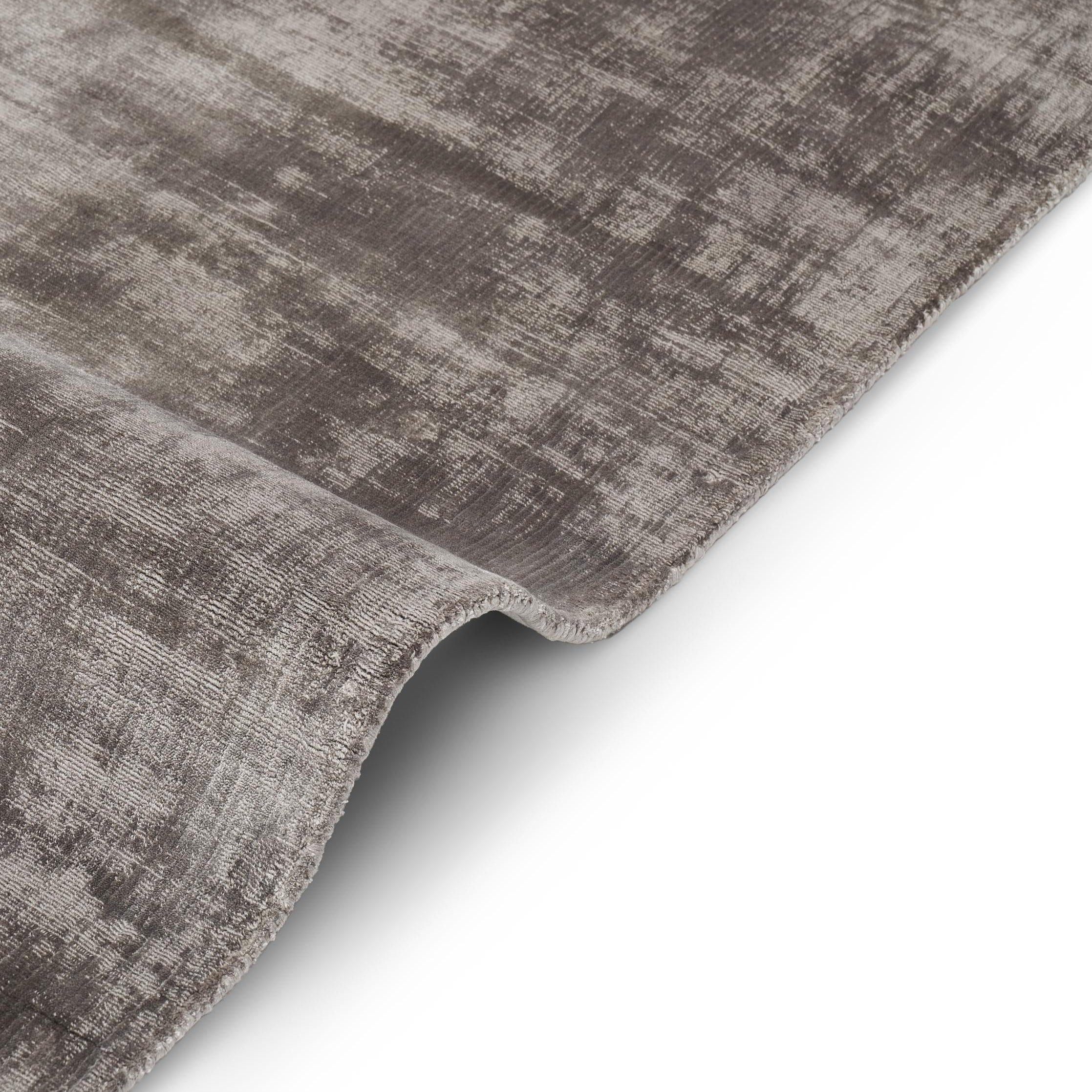 Ronde vloerkleed DESERT donkergrijs