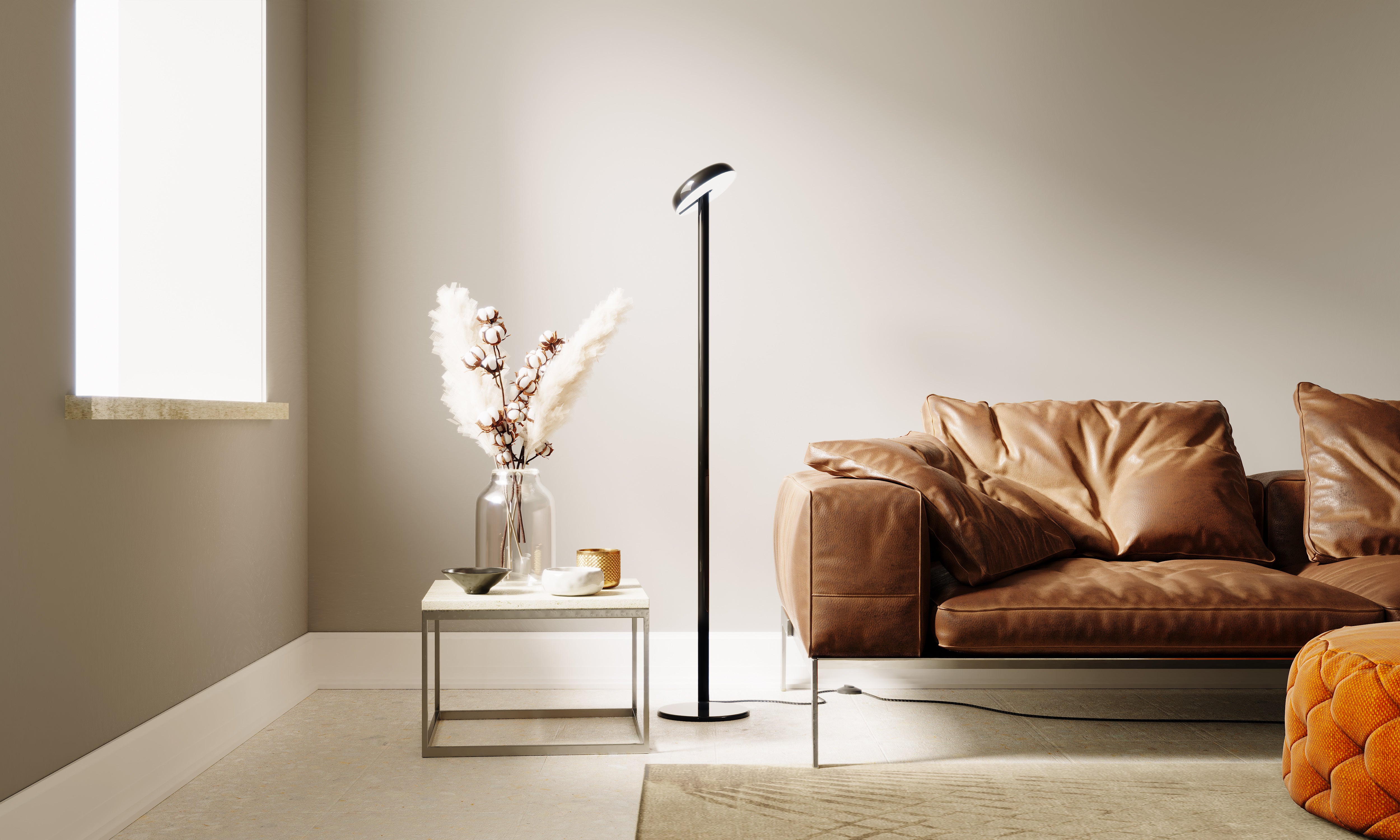 Lampa podłogowa CABRIOLETTE połyskujący biały