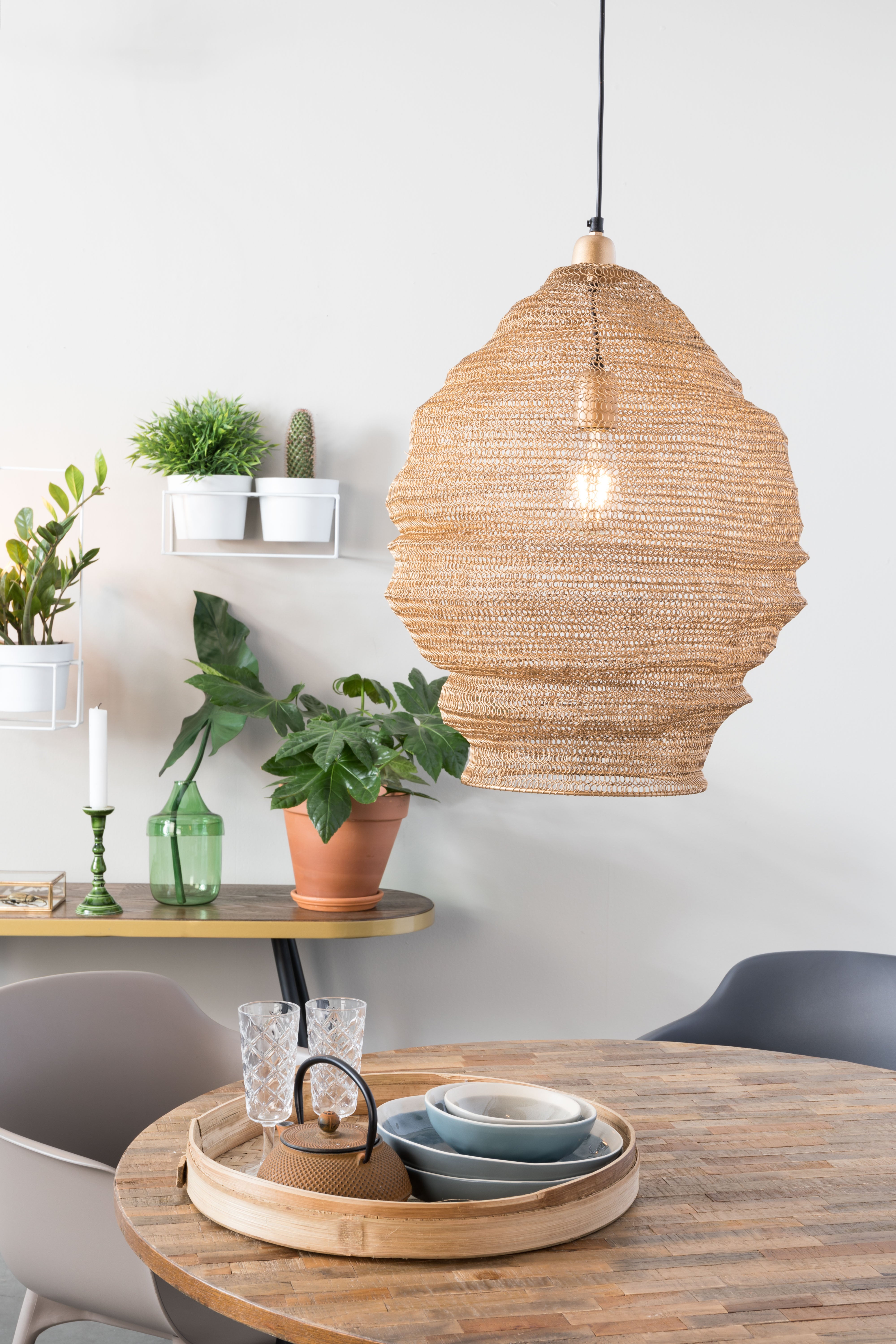 Pendant Lamp Lena L Brass White Label Living Eye on Design
