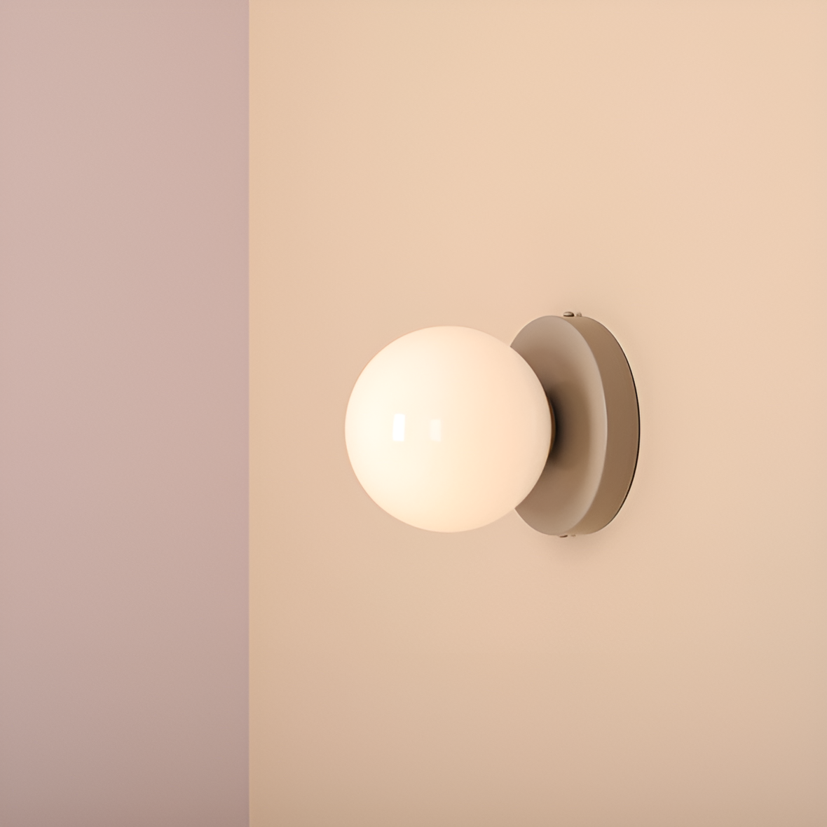 Ball Duo beige wall lamp