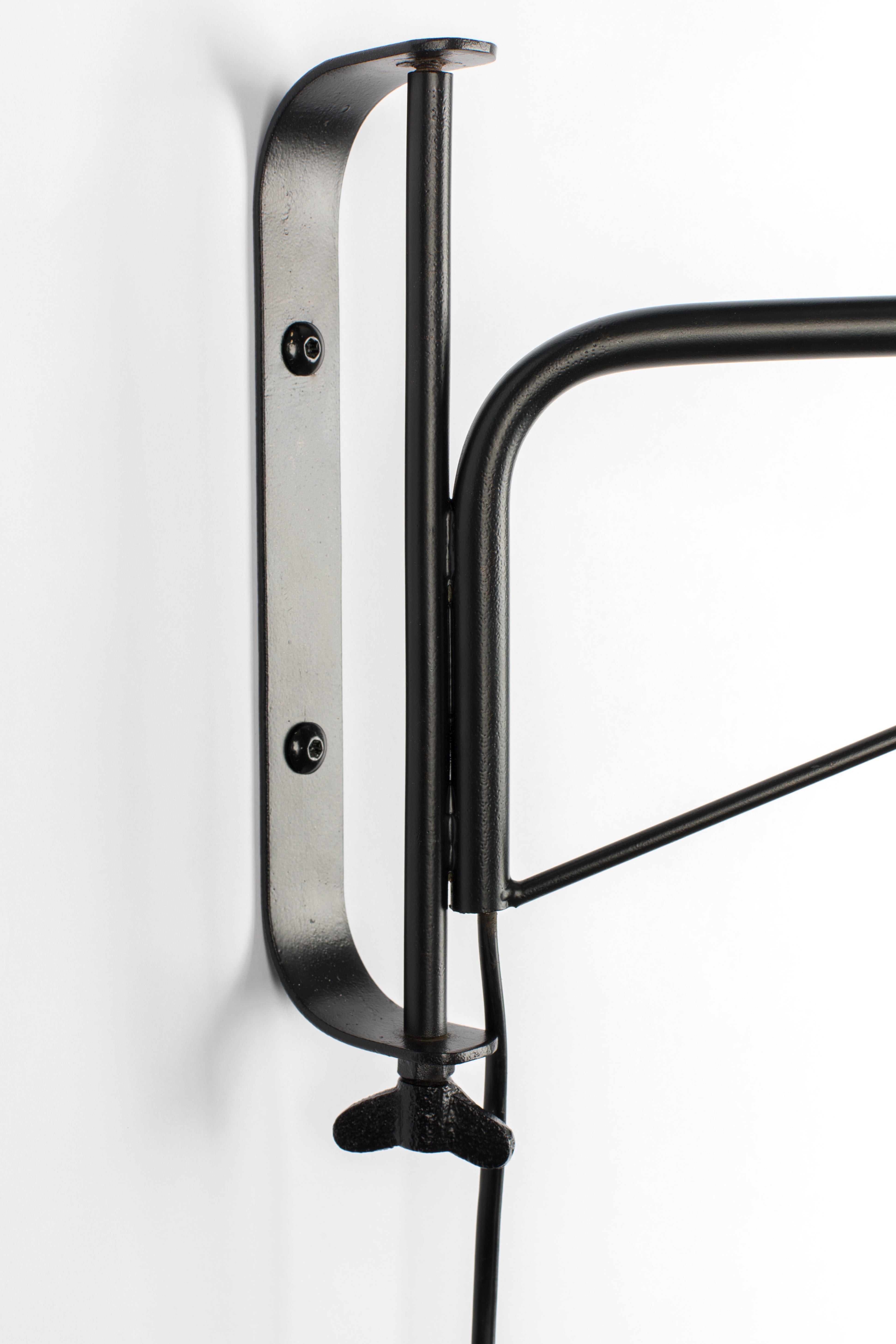 Wandleuchte mit Arm LASSE schwarz mit Gold