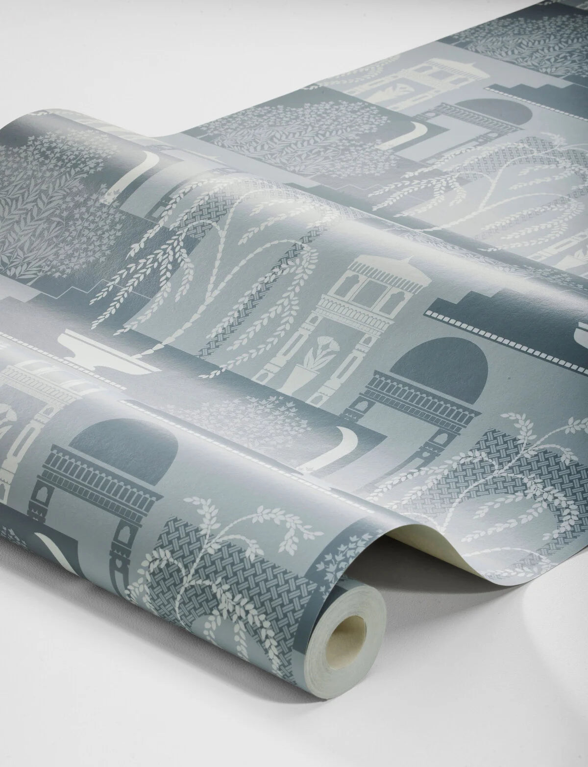 Antiek landschap behang MIMI blauw