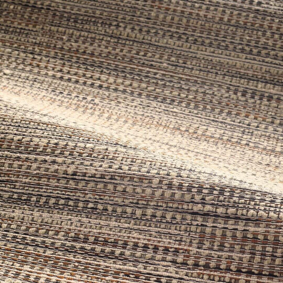 Structuurtextielbehang dat canvas imiteert VAGAR - NOIR/TABAC tabaksbruin