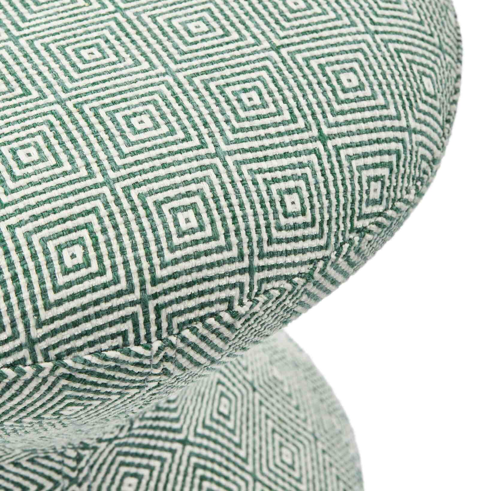 Hocker SOFT ZIG ZAG grün mit Weiß