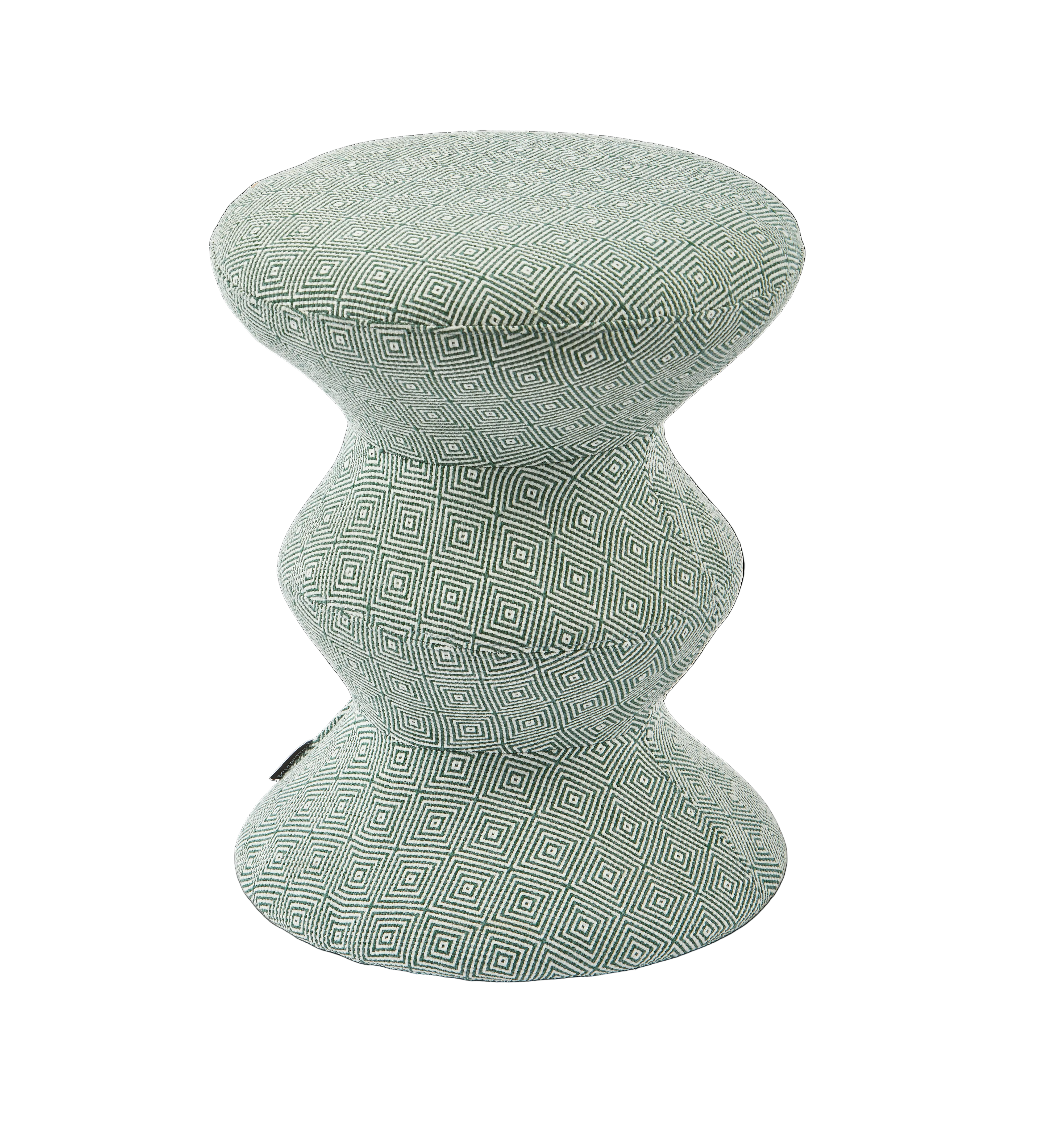 Hocker SOFT ZIG ZAG grün mit Weiß