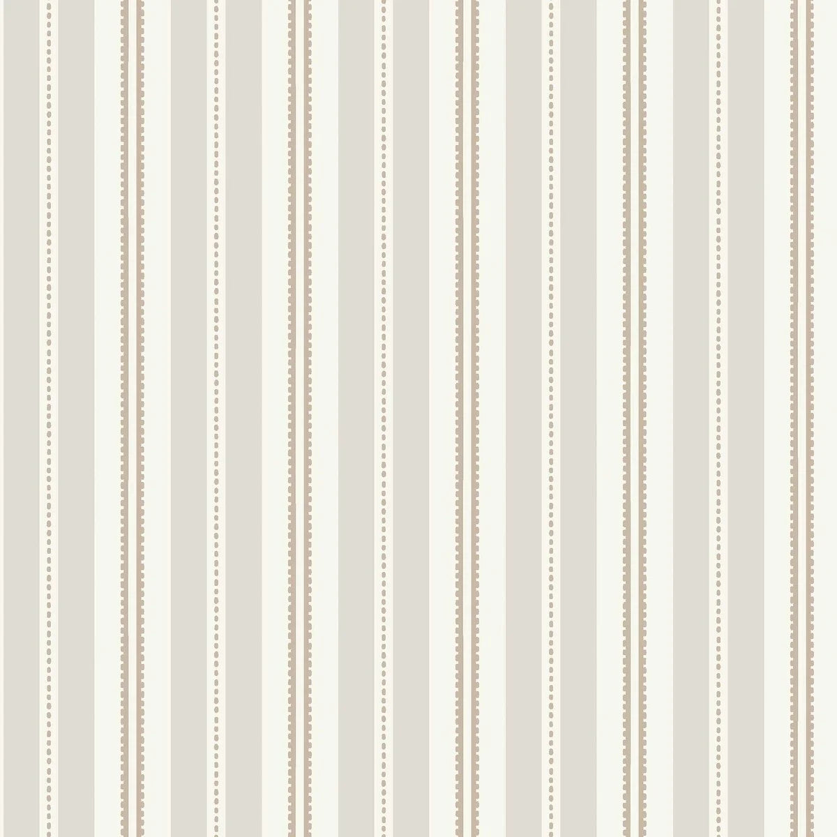 Gestreepte behang HEDDA beige met bruin