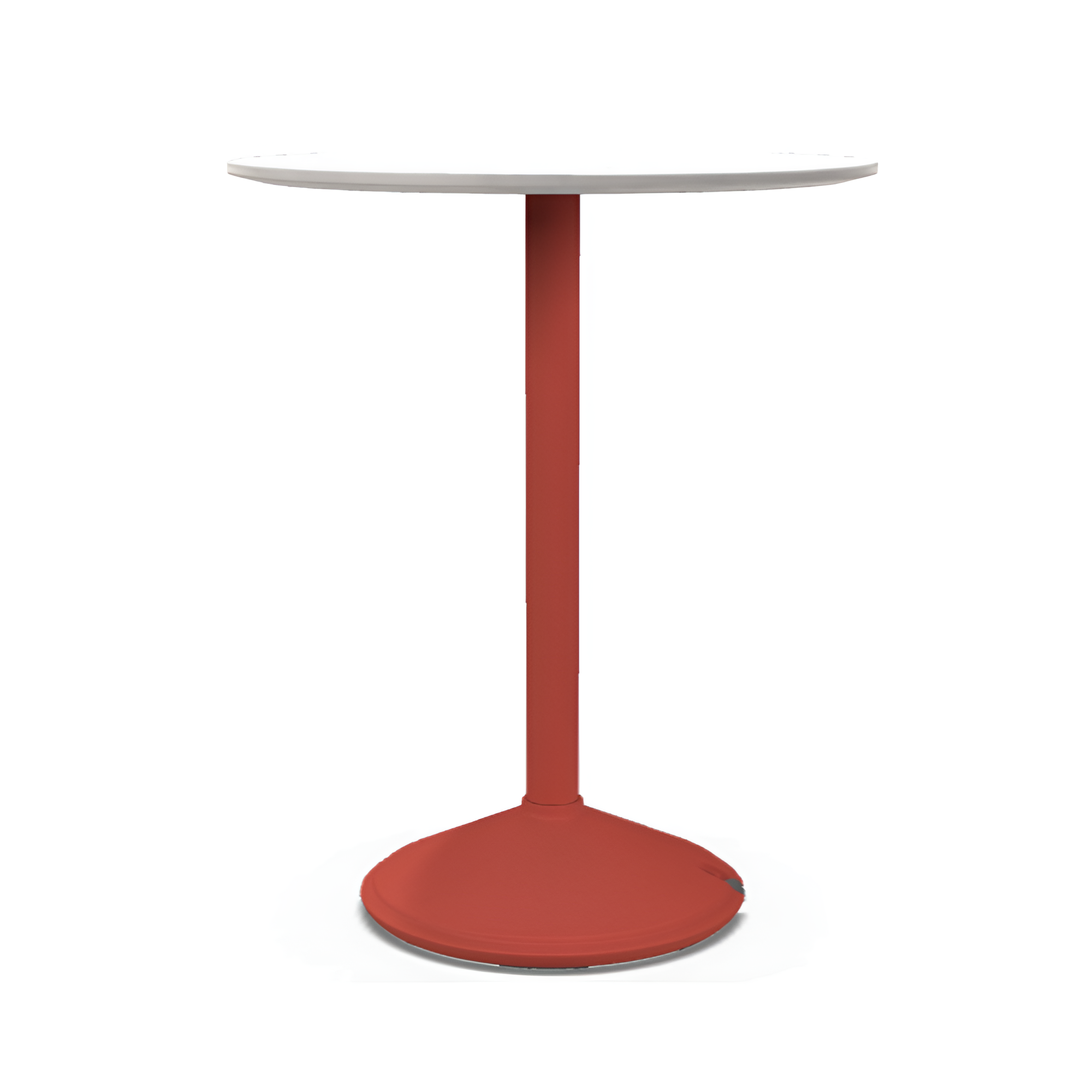 Ronde tafel BRUT met rode basis