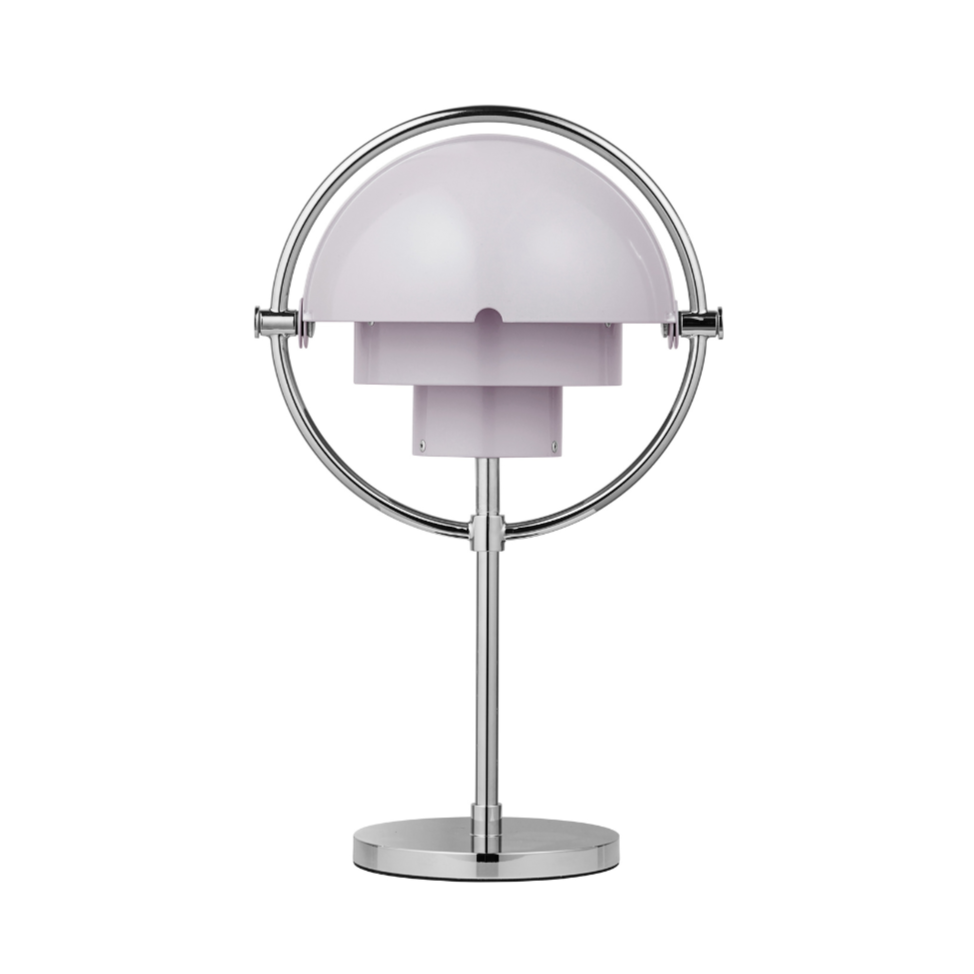 Draagbare lamp MULTI-LITE lila met verchroomde voet