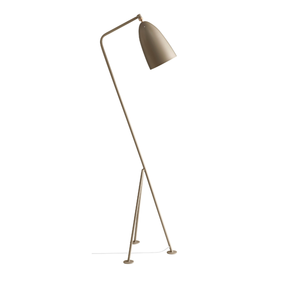GRÄSHOPPA beige tripod reading floor lamp