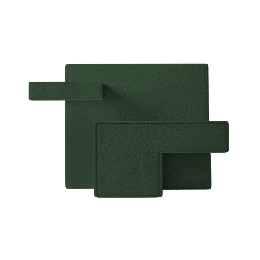 PRIMITIVE green bouclé armchair