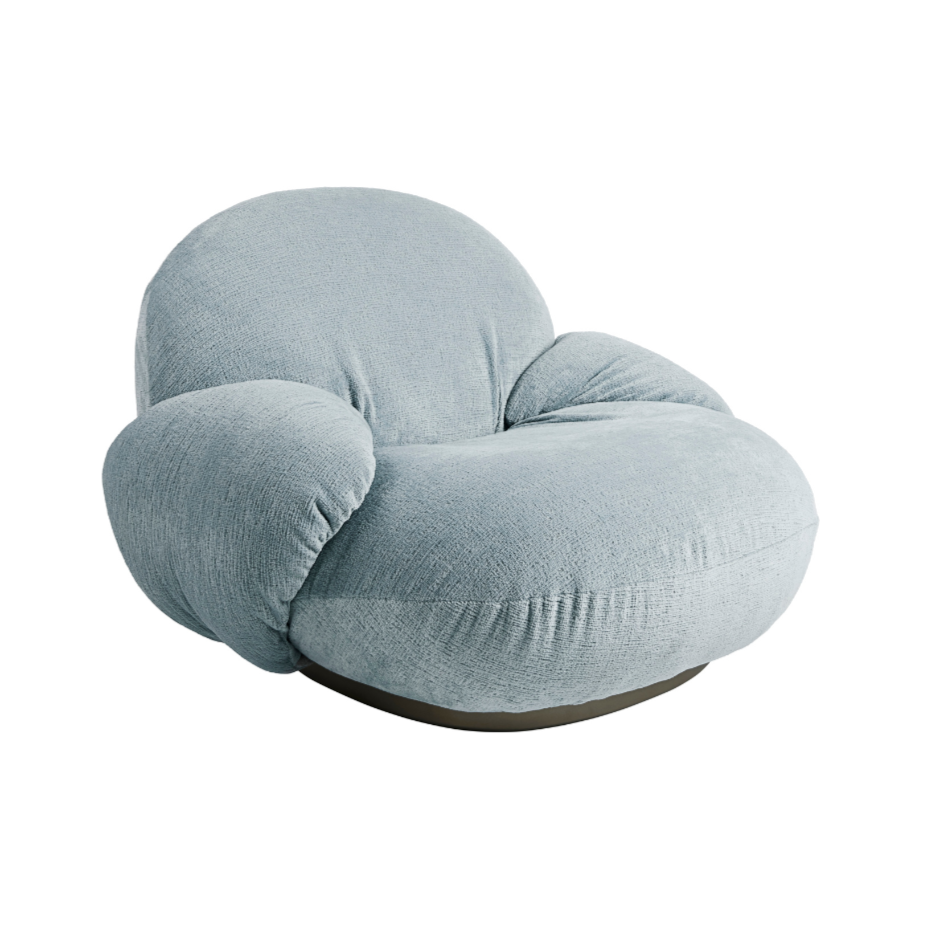 PACHA Armchair with Armrests Upholstered with Black Base