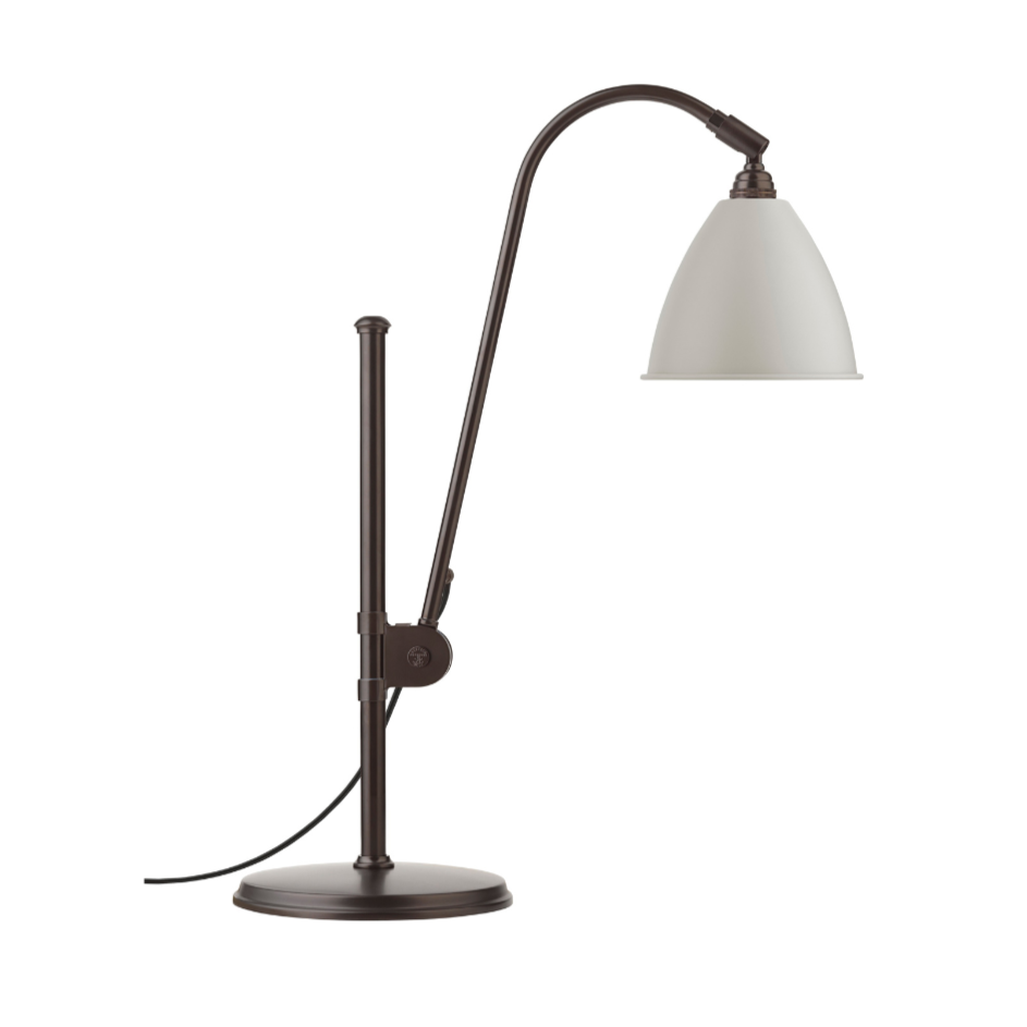 BESTLITE BL1 table lamp in black with a gray shade