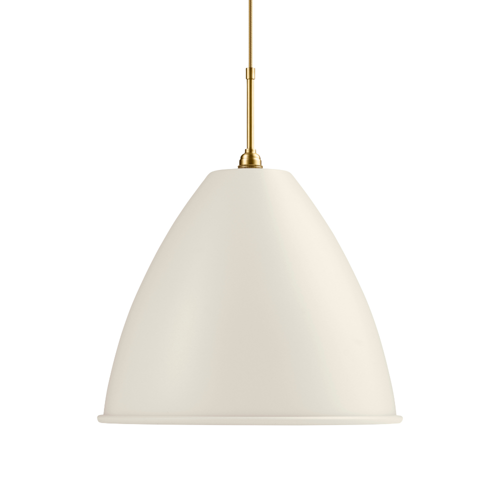 BESTLITE BL9 Brass Pendant Lamp with Cream Shade