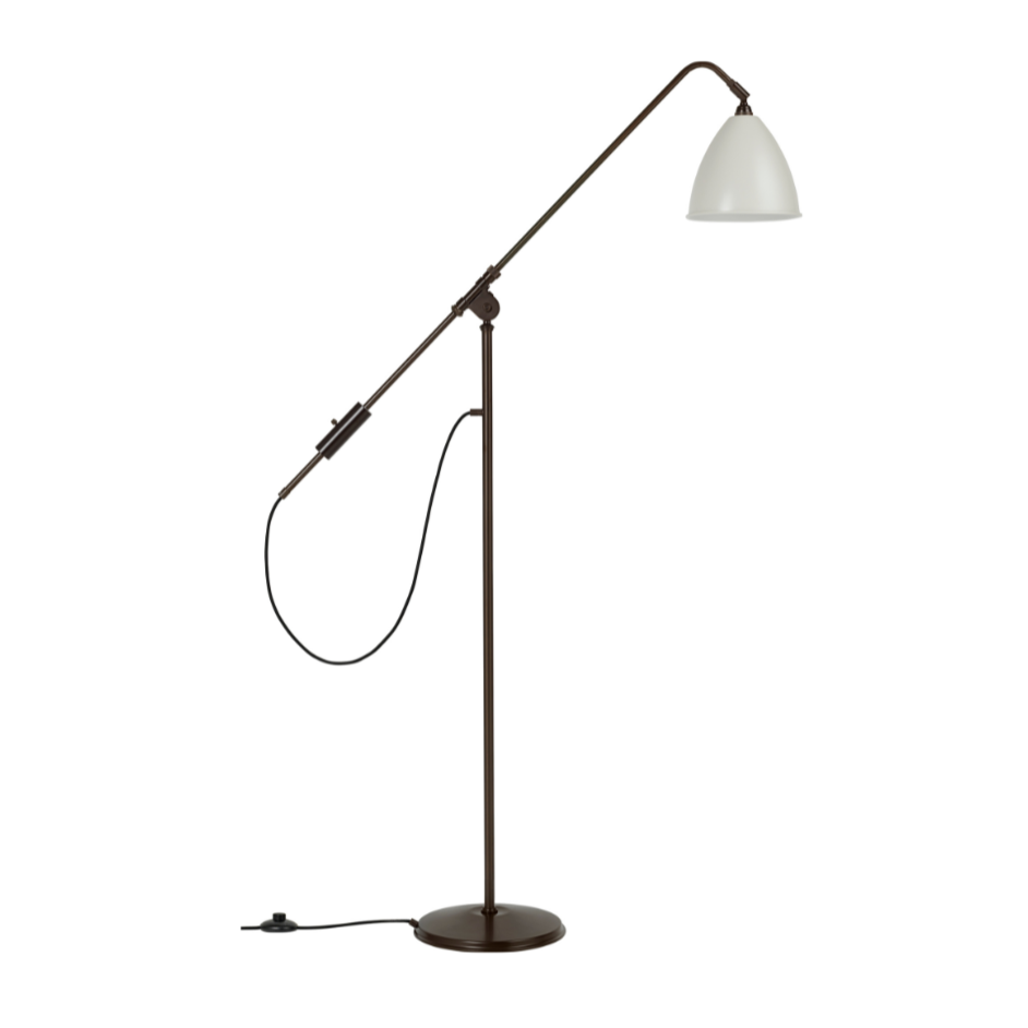 Stehlampe BESTLITE BL4 schwarz mit cremefarbenem Schirm