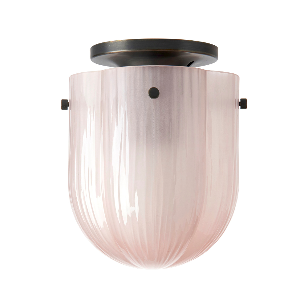 Plafondlamp SEINE roze glas