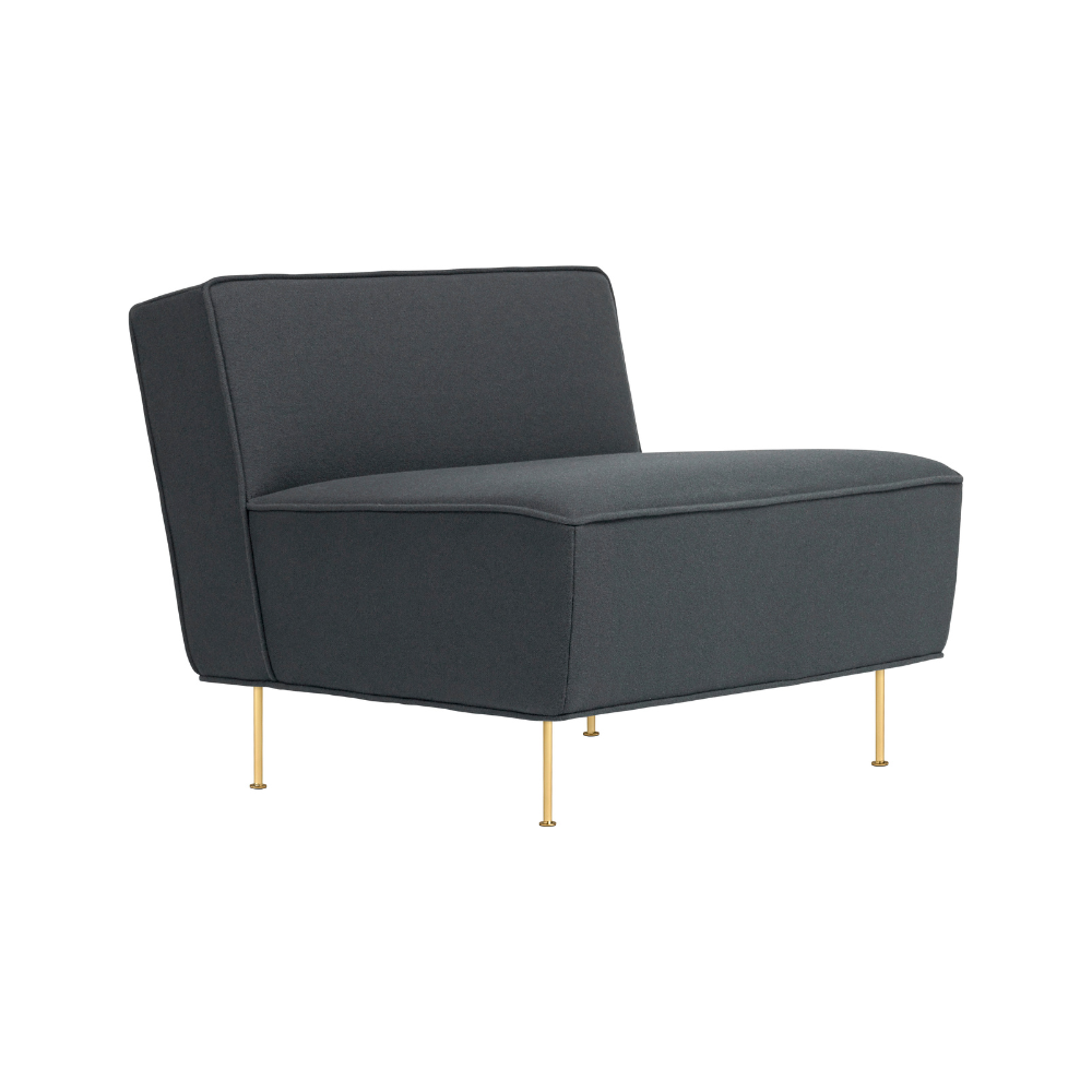 Sessel MODERN LINE gepolstert mit goldenem Fuß