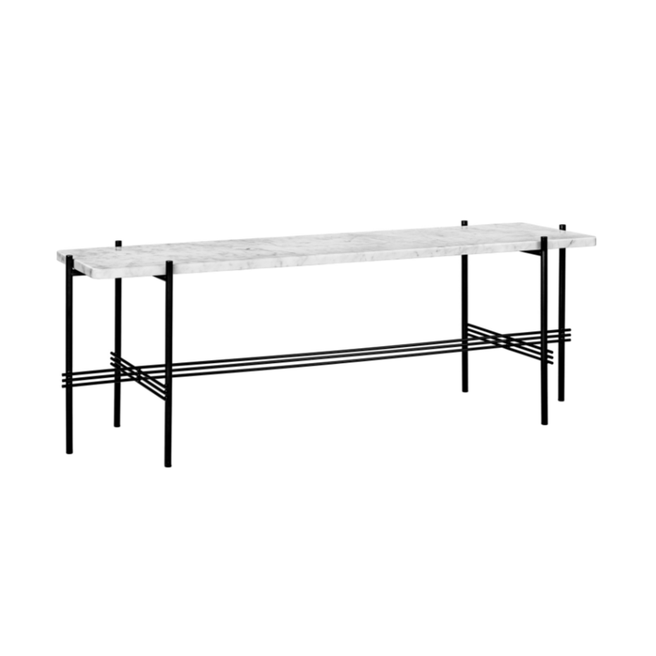 TS console white marble with black base