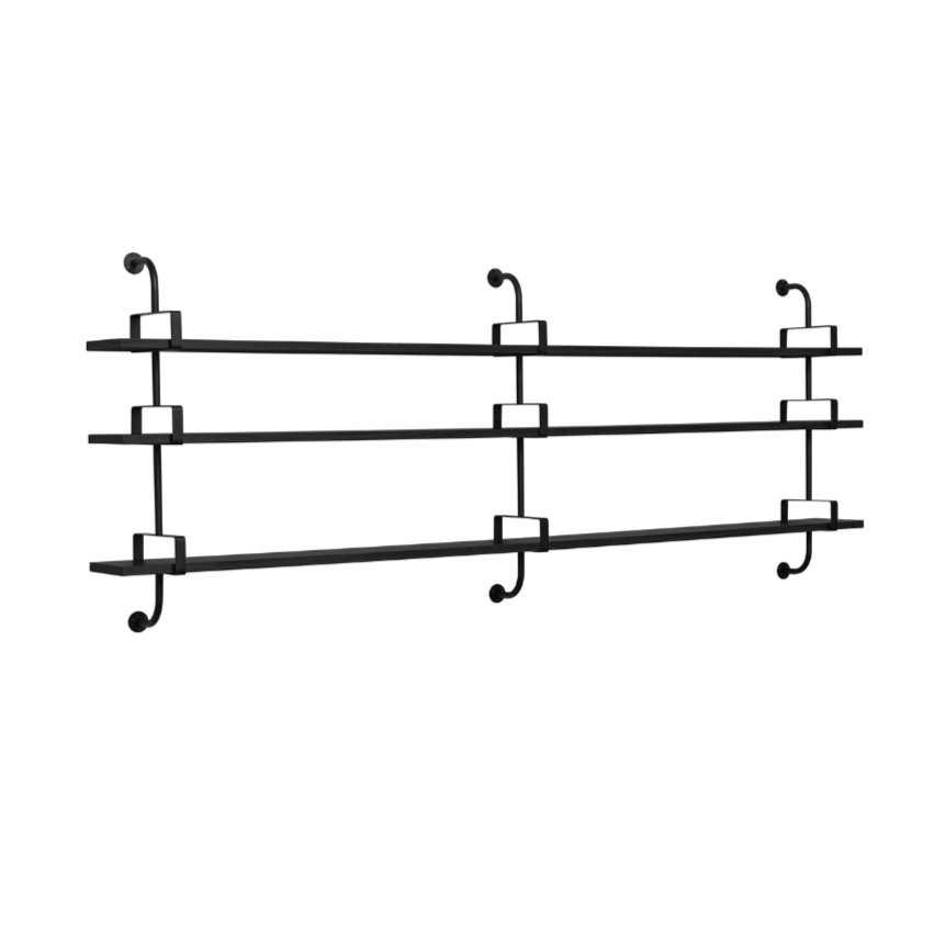 Doppelte Regal DÉMON schwarzes Eschenholz
