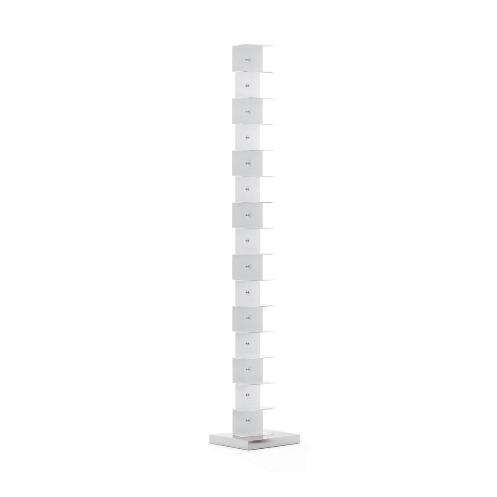 Witte PTOLOMEO ORIGINAL boekenrek met stalen basis