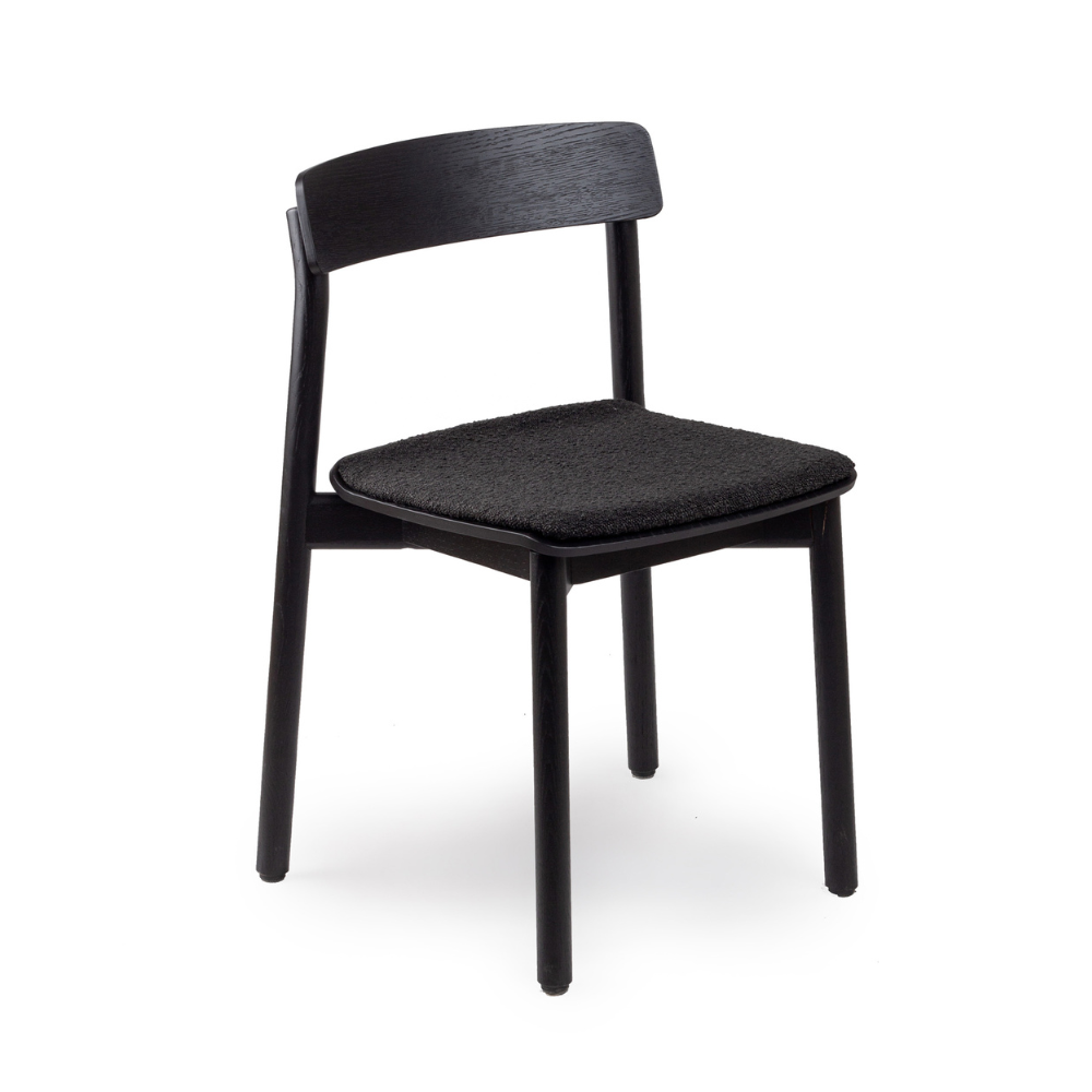 Stoel ARCHE SOFT zwart eikenhout