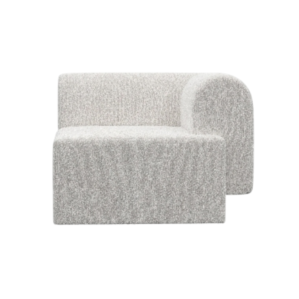 Modular Sofa TORI - Right-Side Module White Boucle