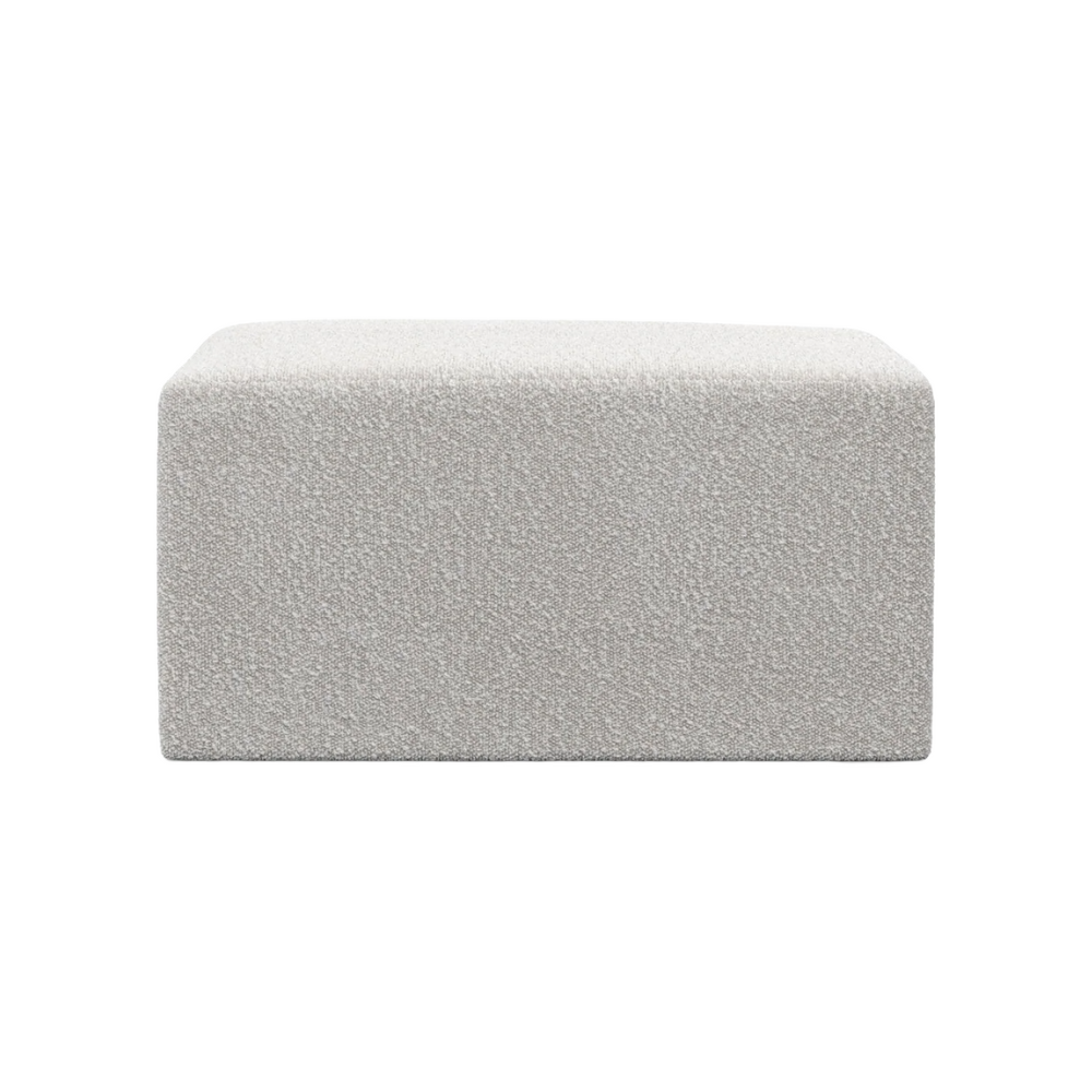 Modular Sofa TORI - White Boucle Pouf