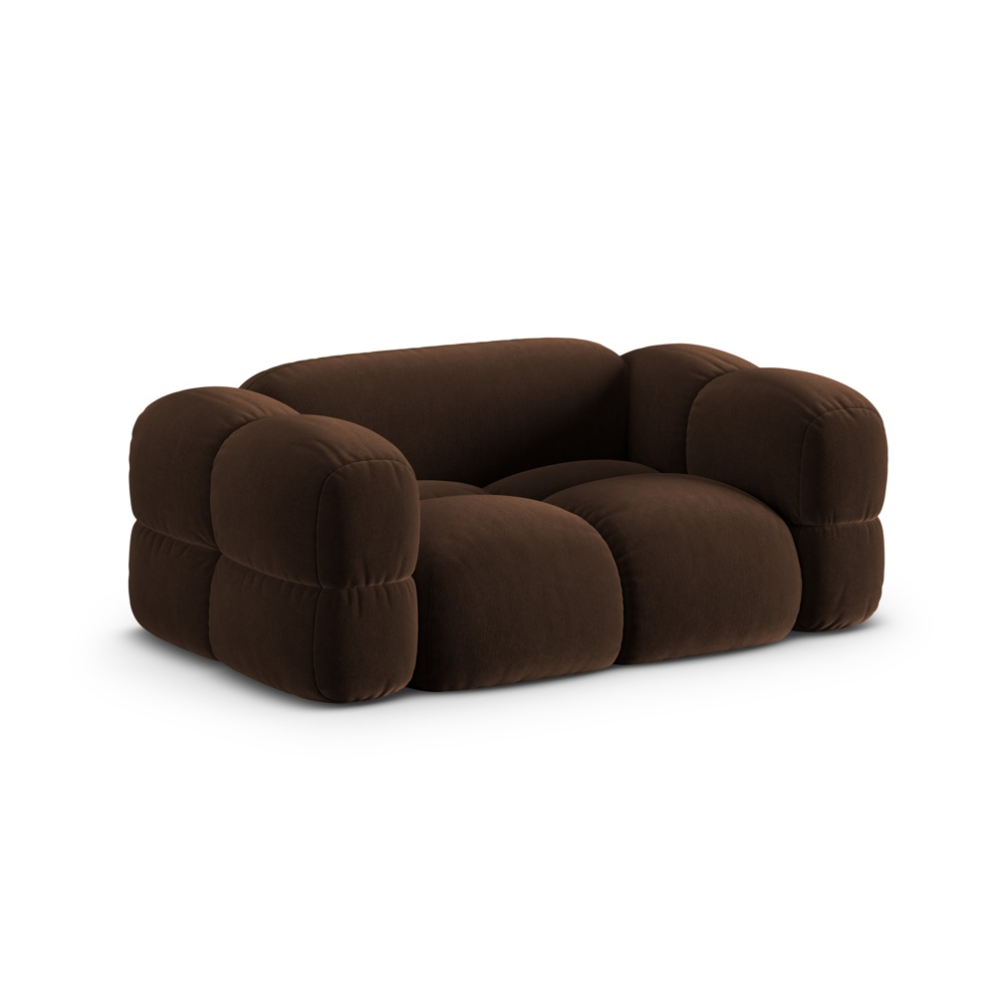 Sofa 2-zits fluwelen LORETTO chocolade