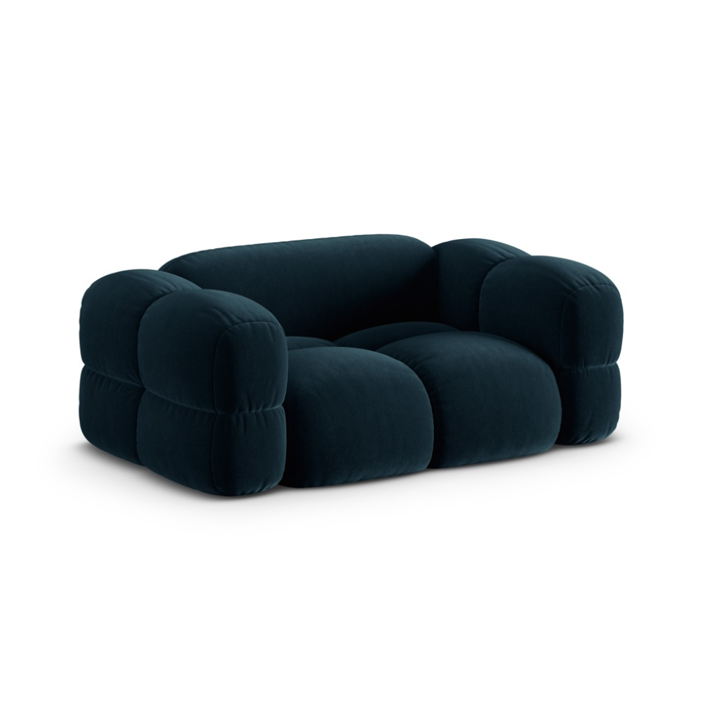 Sofa 2-zits fluwelen LORETTO petrol