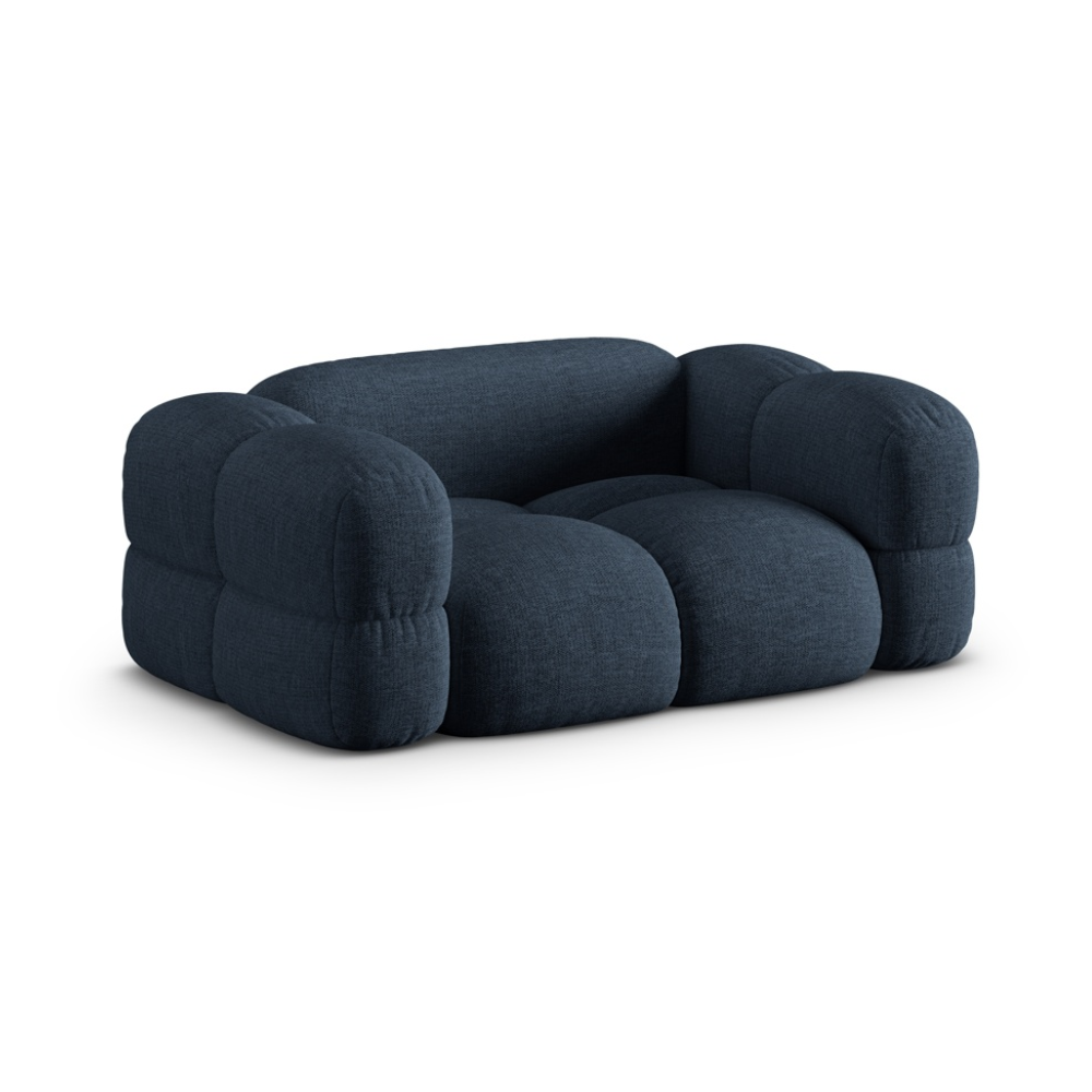 LORETTO blue velvet 2-seater sofa