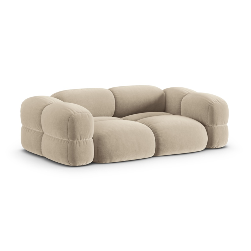 Sofa 3-zits fluwelen LORETTO beige
