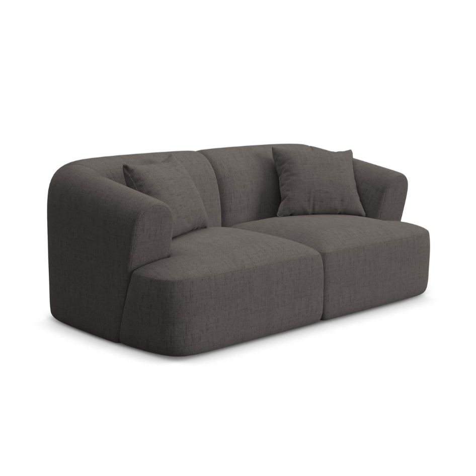 Sofa 2-zits CAMPI grijs sjaal