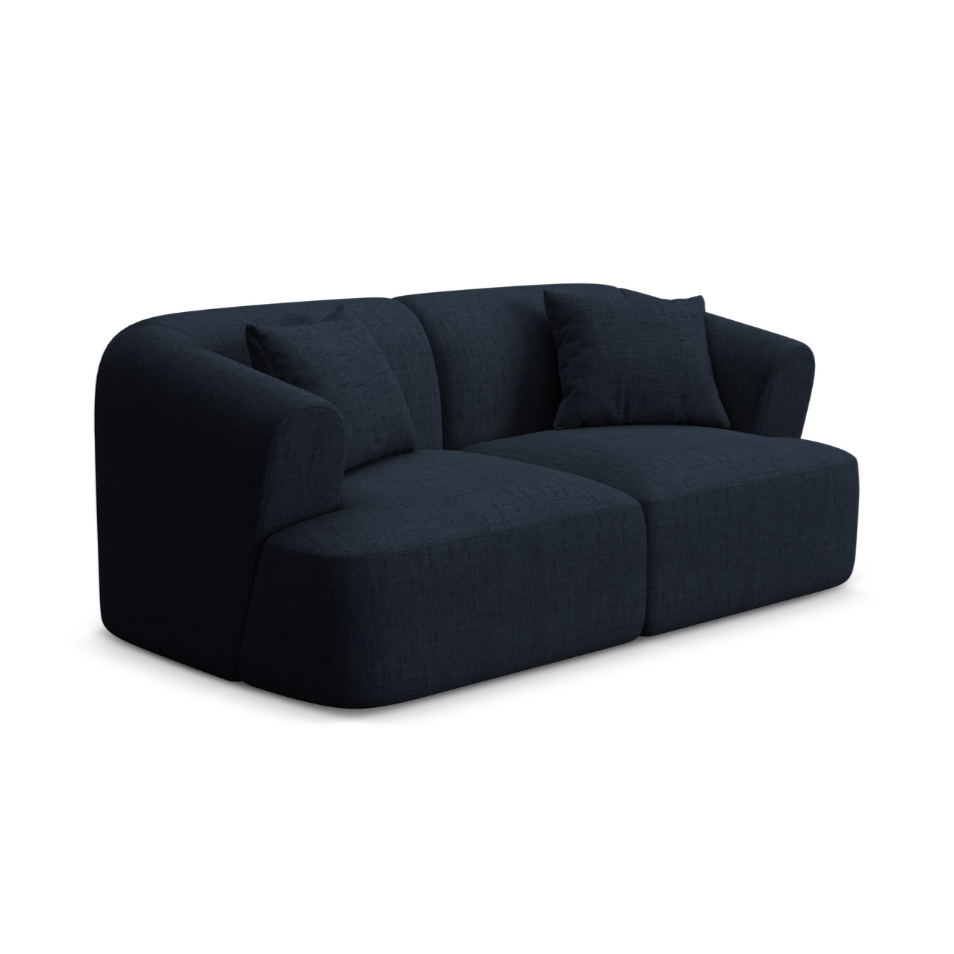 2-seater Sofa CAMPI blue chenille