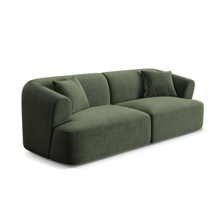 Groene 3-zits fluwelen bank CAMPI