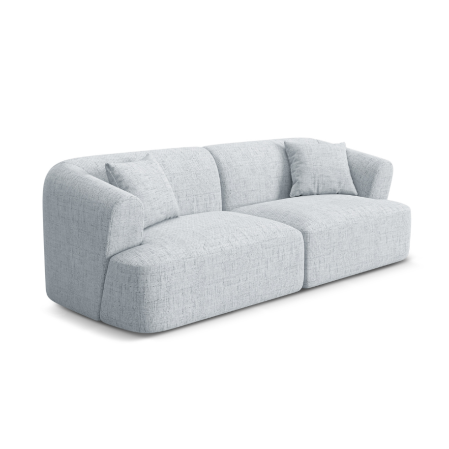 Sofa 3-zits CAMPI lichtgrijs chenille