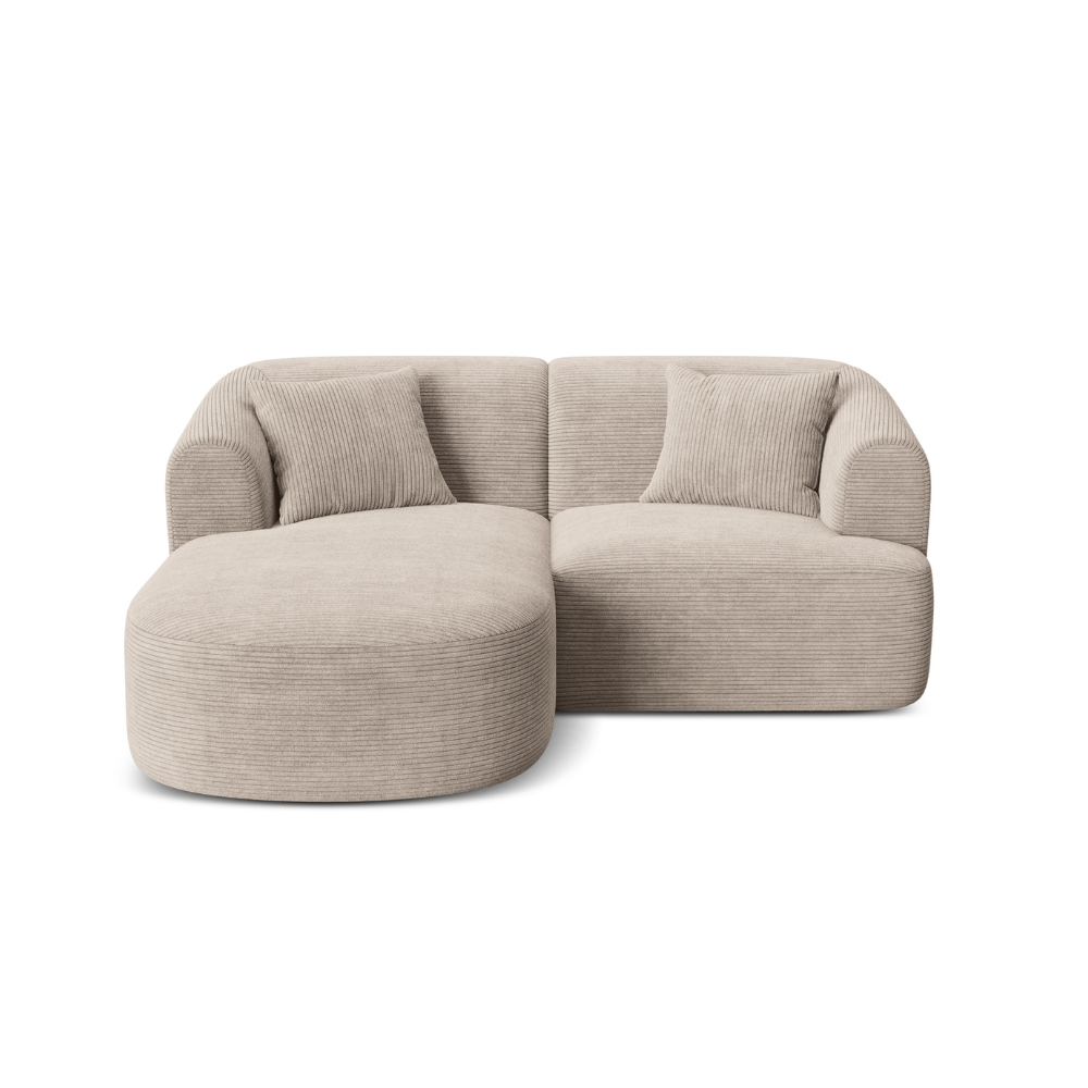 Links hoekbank voor 3 personen CAMPI beige corduroy