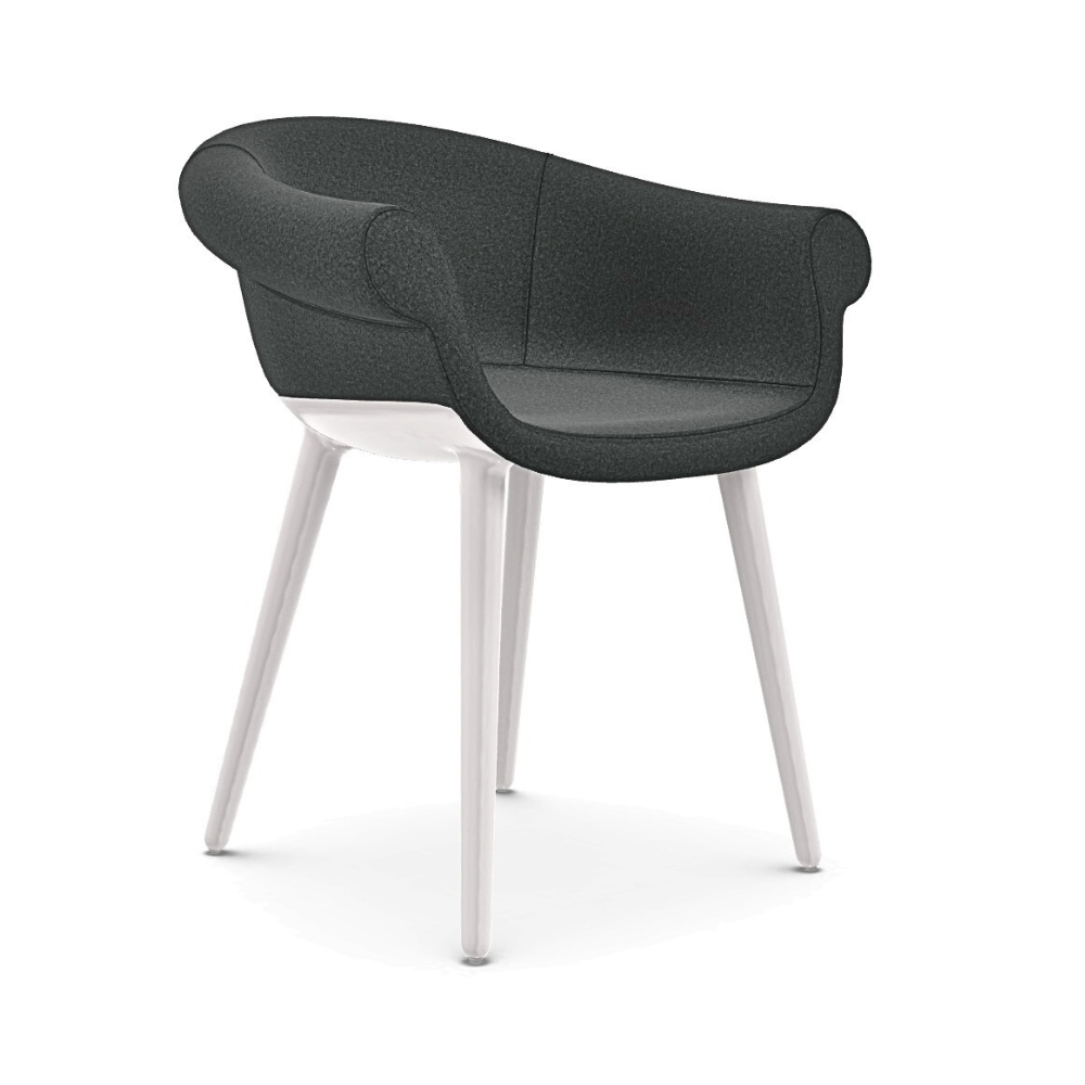 CYBORG LORD chair in gray with a white base