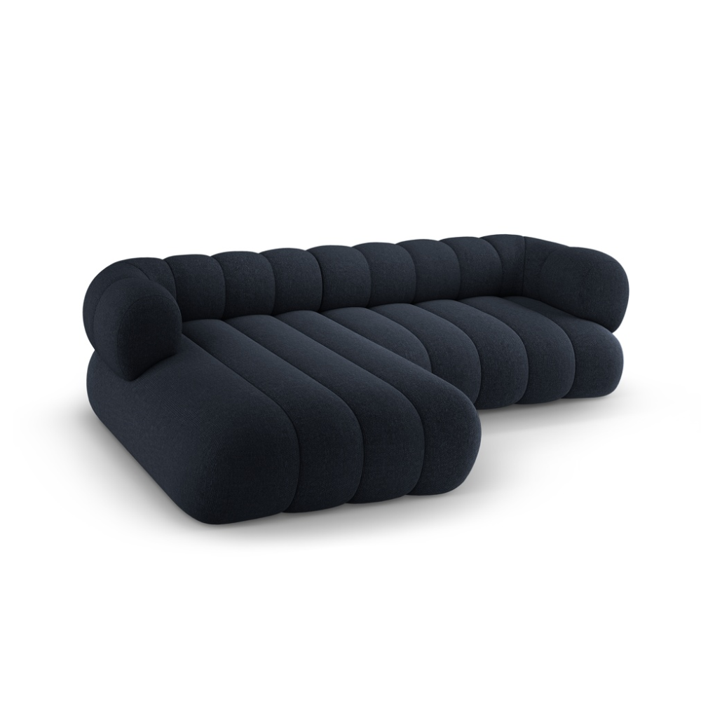 5-seater left-facing corner sofa KOGE navy blue