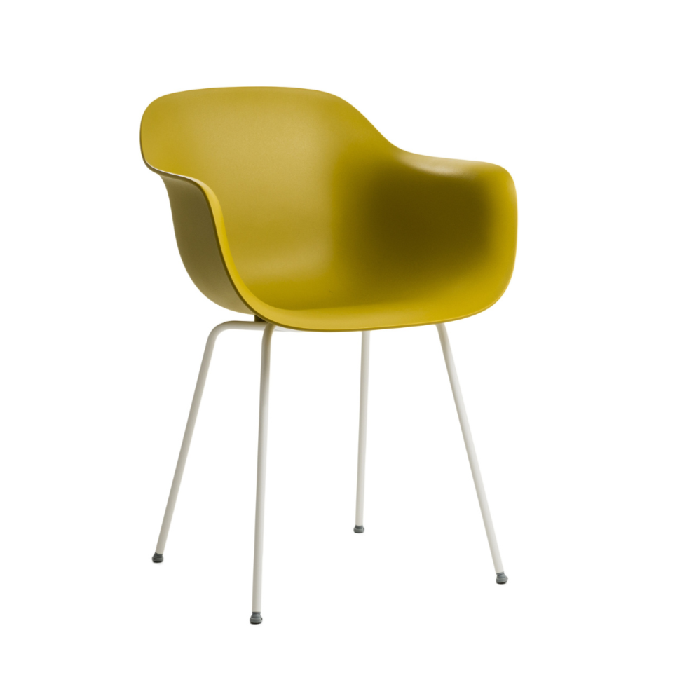 SUBSTANCE gelber Sessel mit Metallgestell