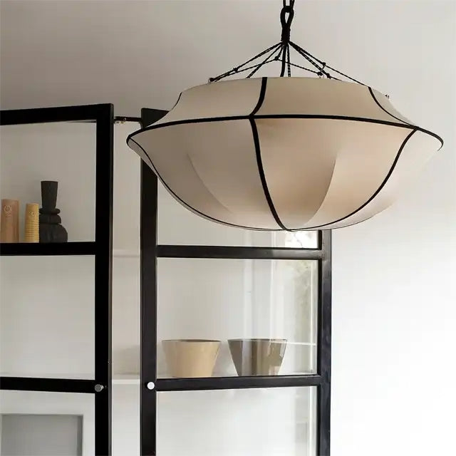Beige UMBRELLA lampshade with black