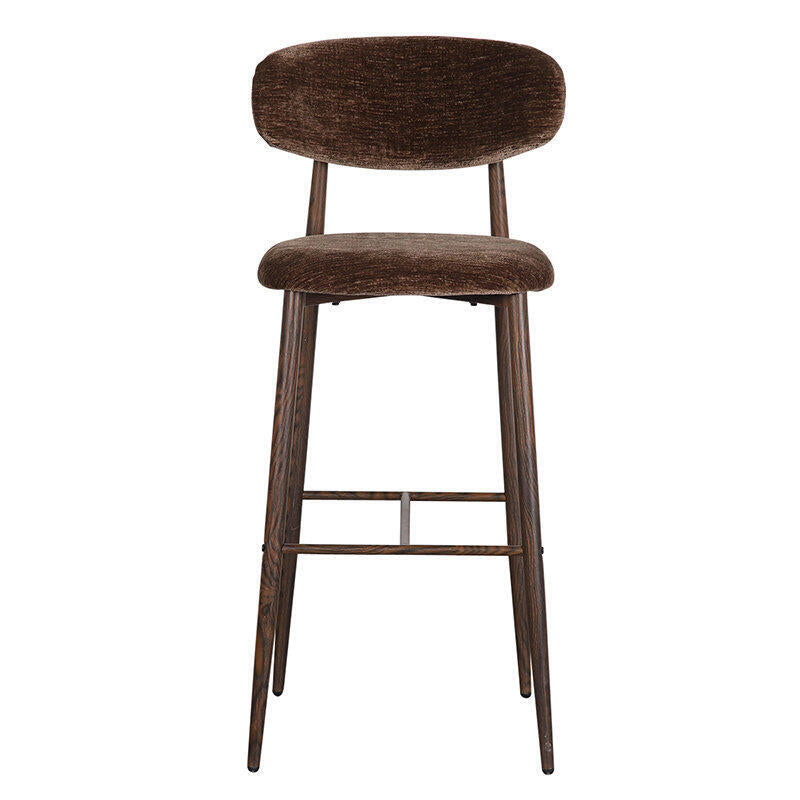 Hocker JAPANDI bruin met een donkere houten basis
